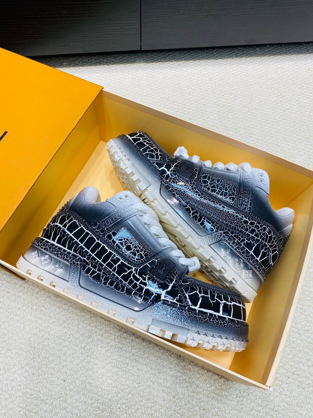 Louis Vuitton X Tyler Trainer Burst pattern sneakers black