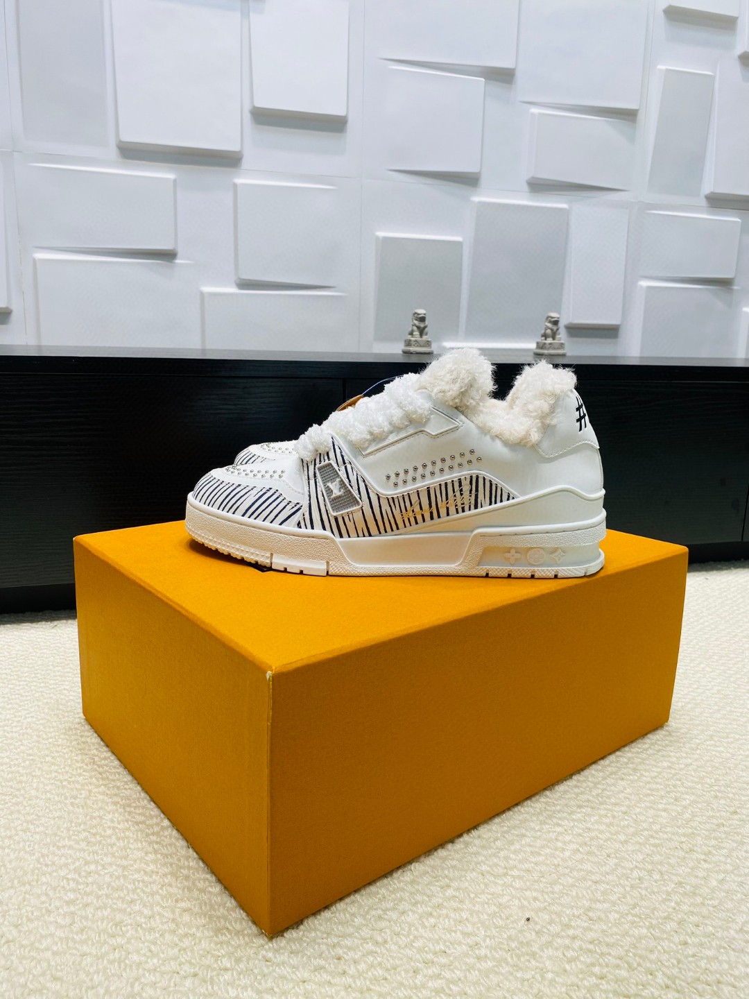 Louis Vuitton X Tyler Trainer stripe sneakers white