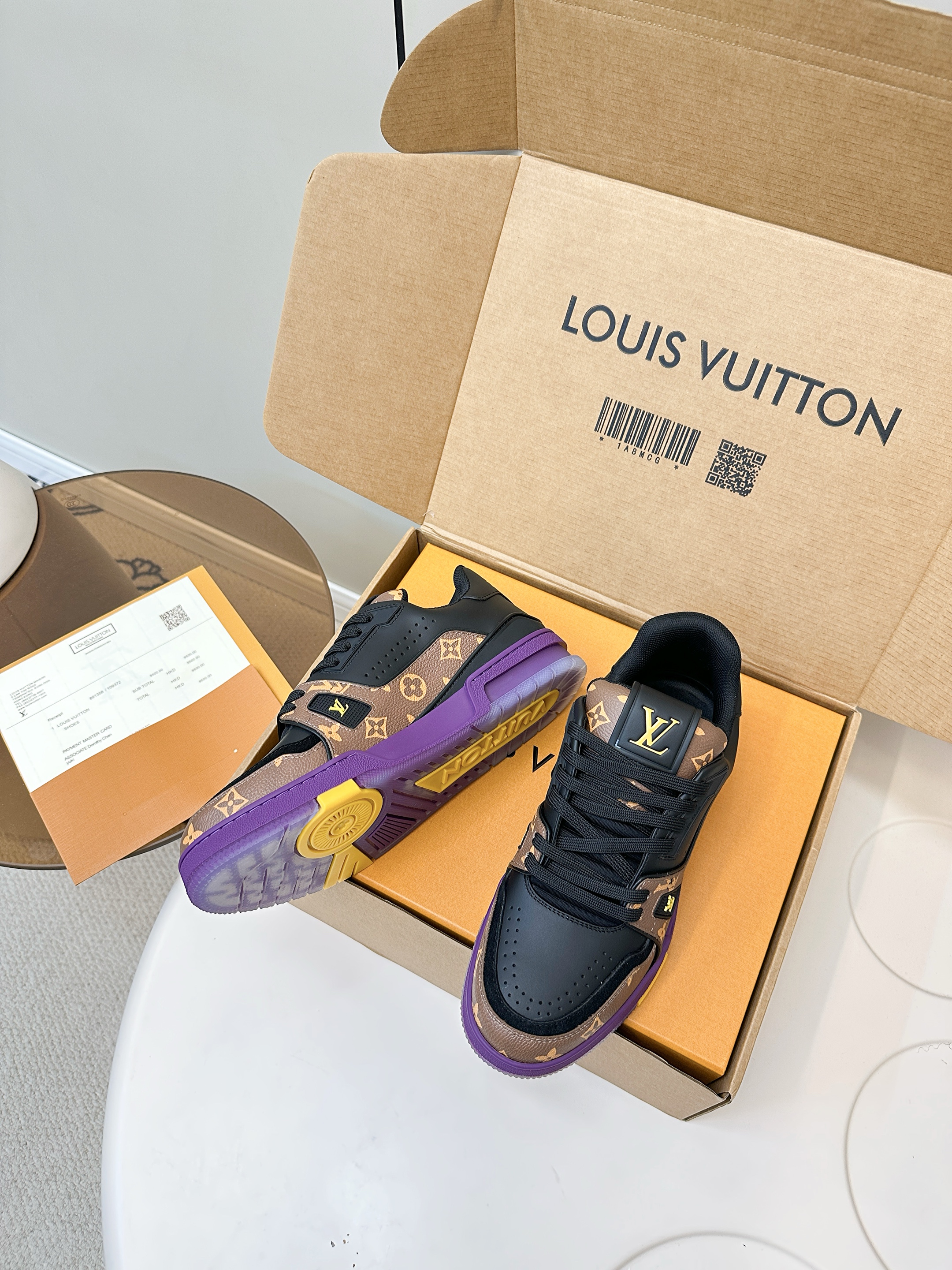 Louis Vuitton X Tyler Trainer sneakers brown black purple