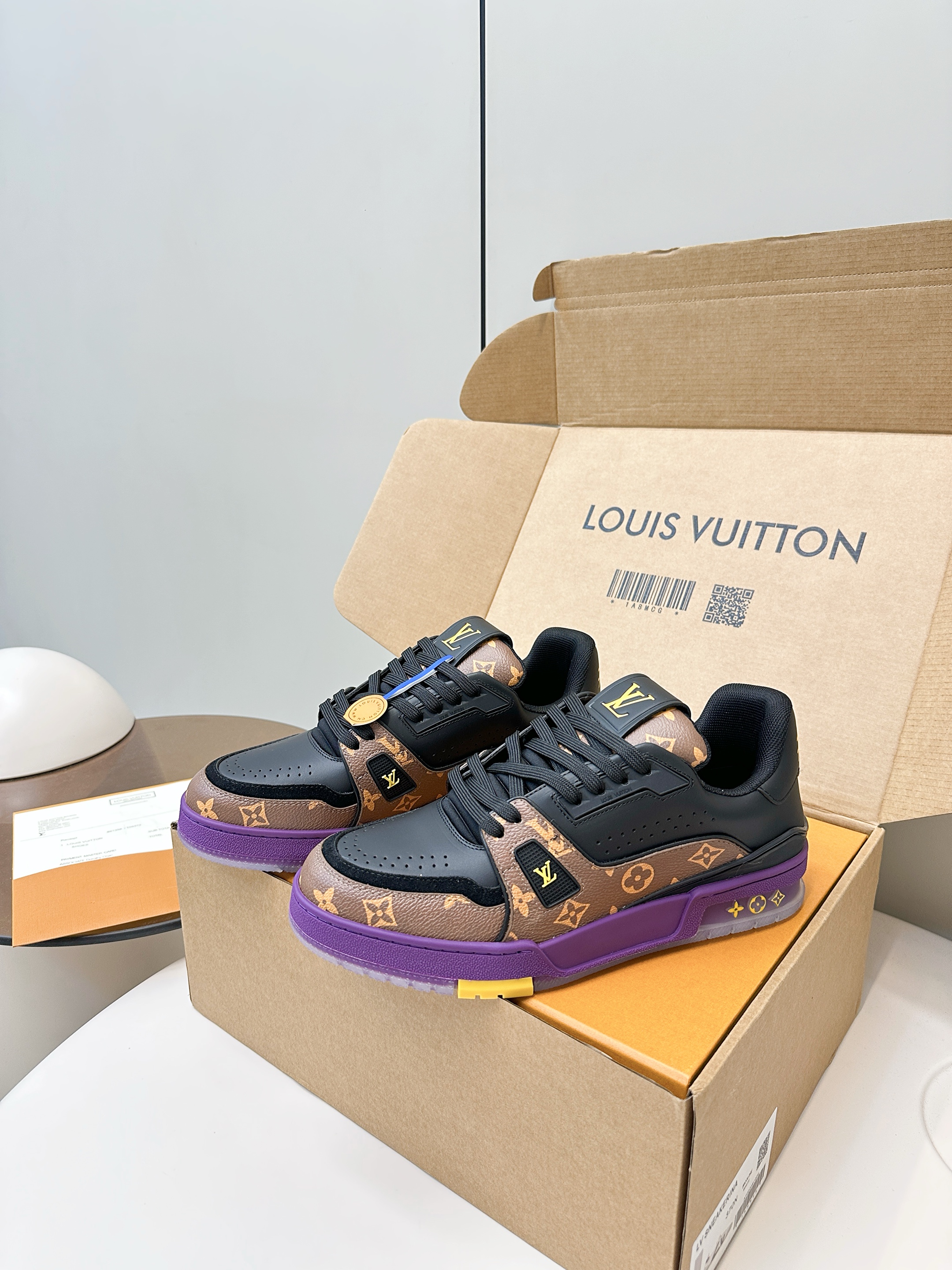 Louis Vuitton X Tyler Trainer sneakers brown black purple