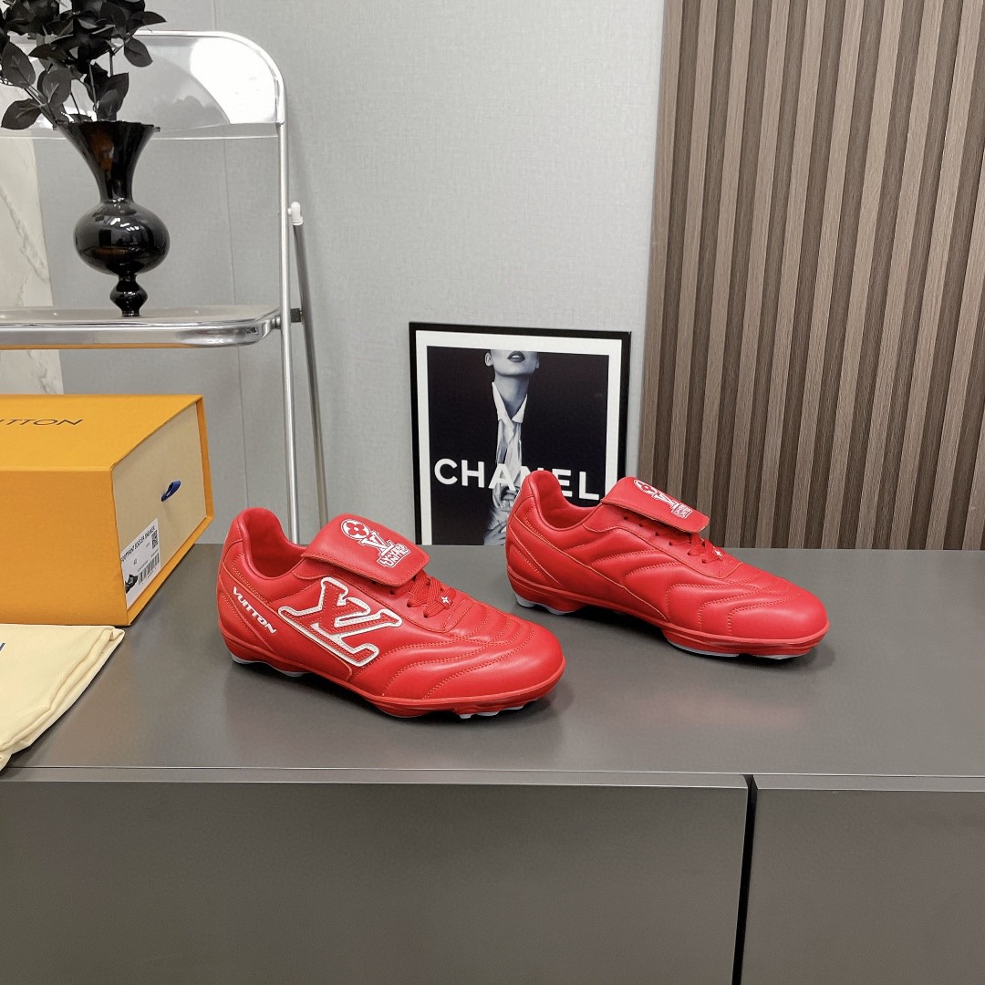 Louis Vuitton Footprint Soccer sneakers red