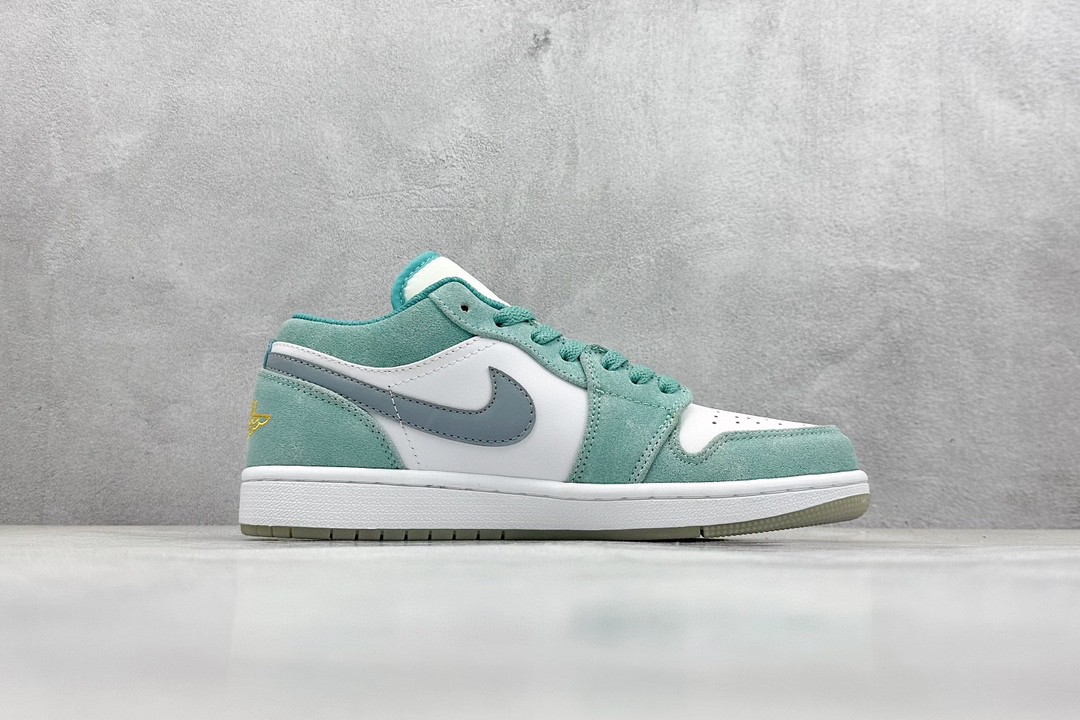 Jordan Air Jordan 1 Low "new emerald "  white blue