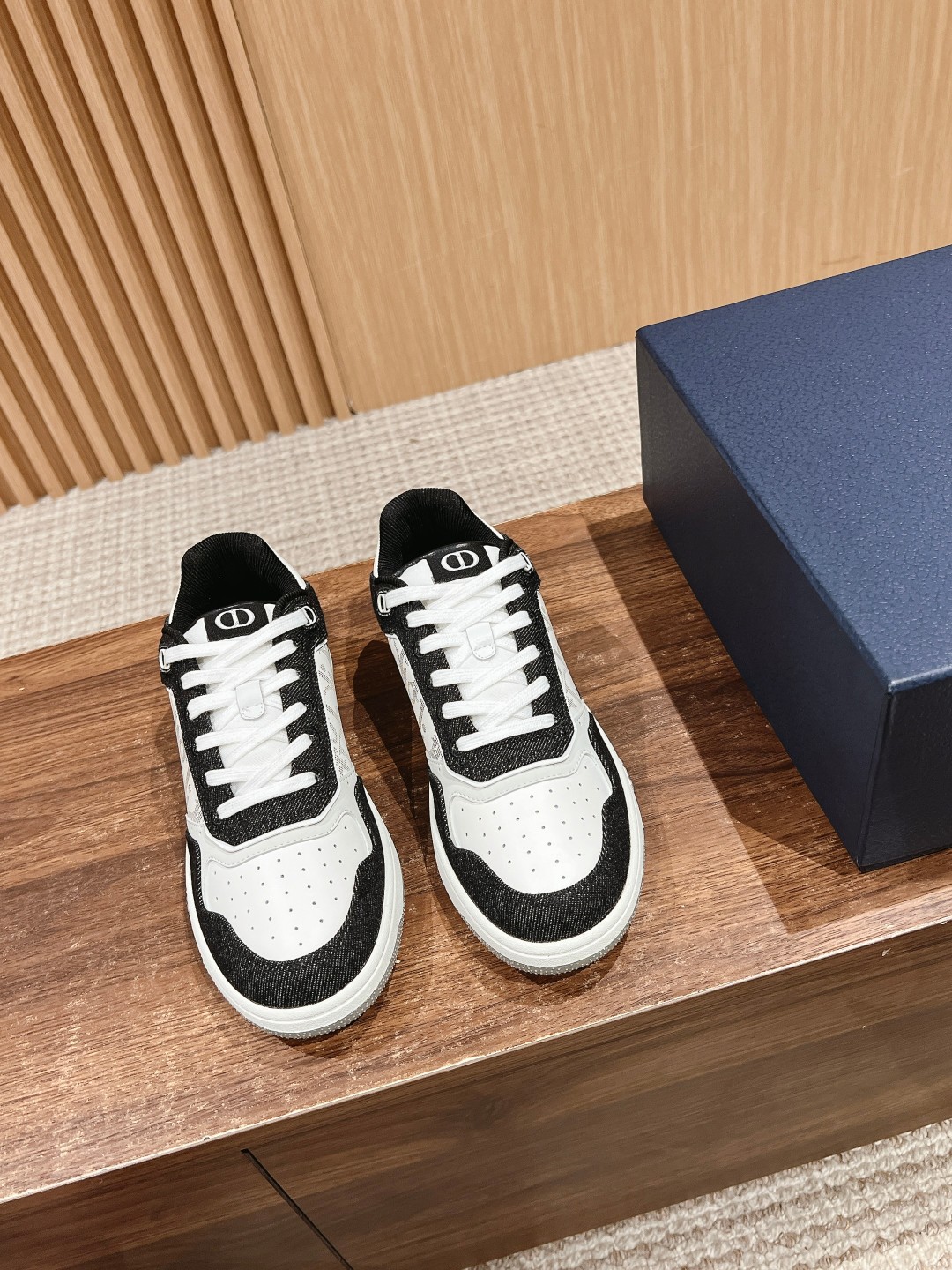 Dior B27 leather low sneakers black