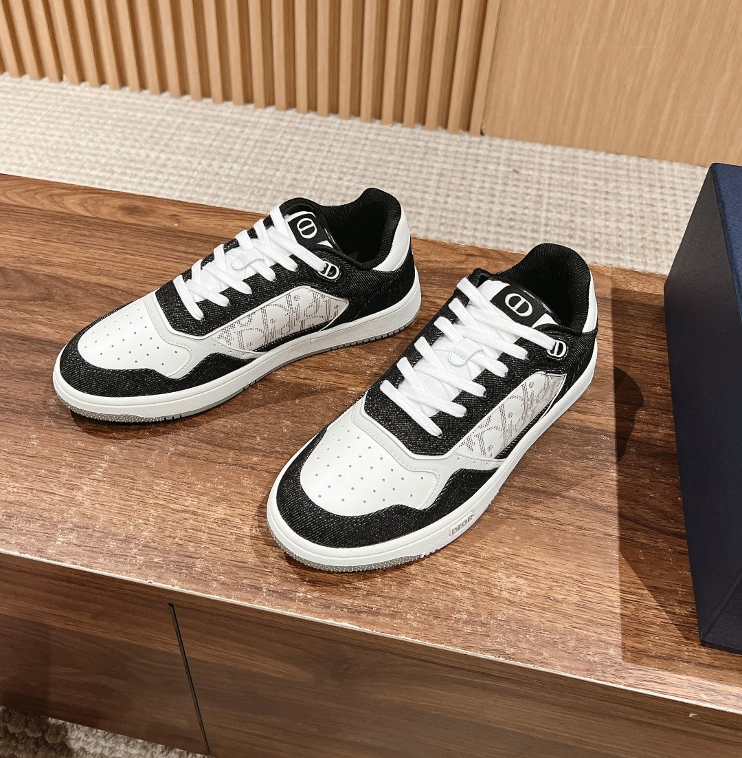 Dior B27 leather low sneakers black