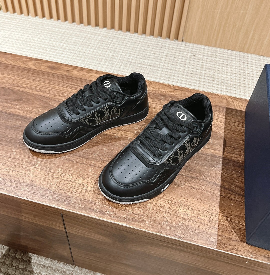 Dior B27 leather low sneakers black 