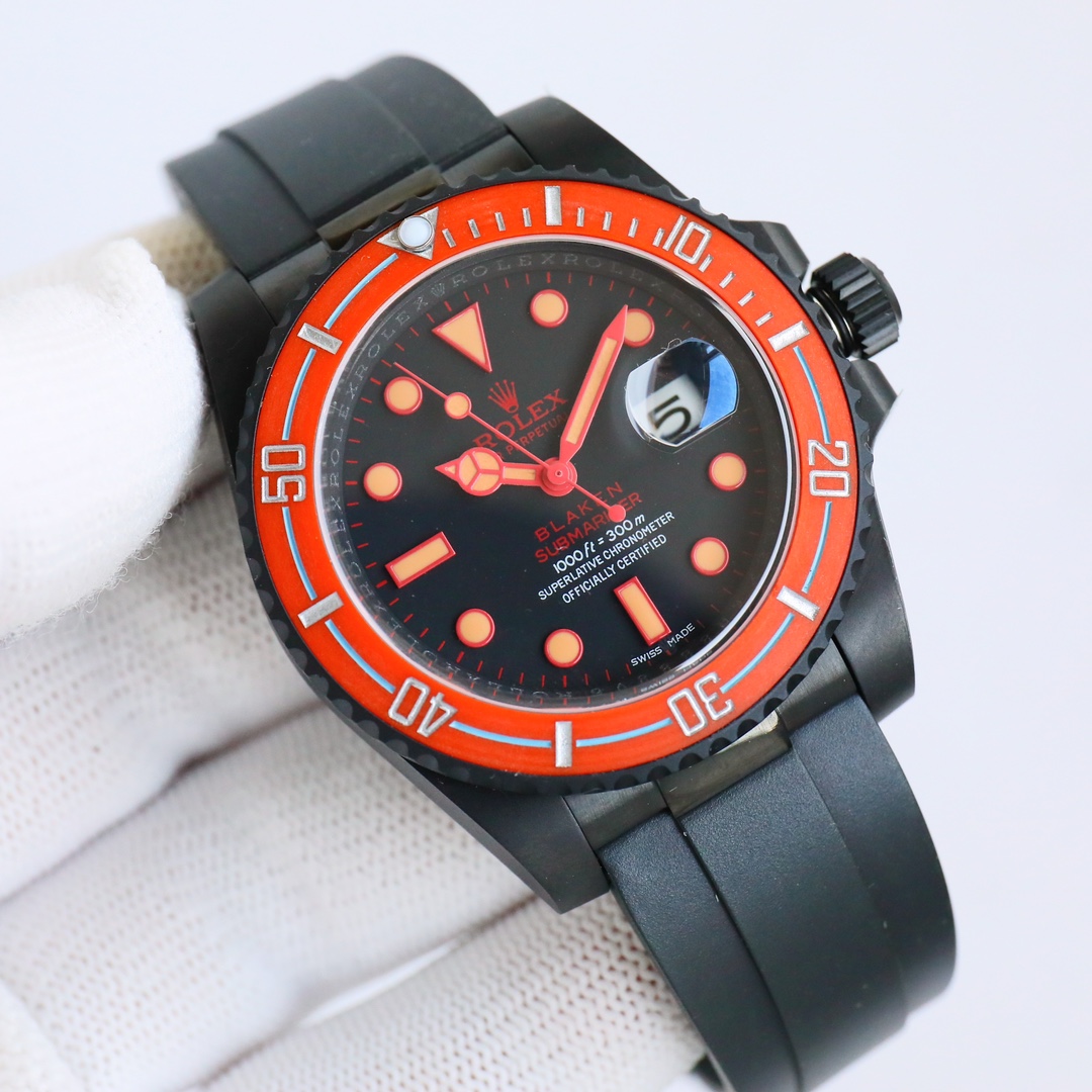 Rolex blaken Submariner Modified black orange