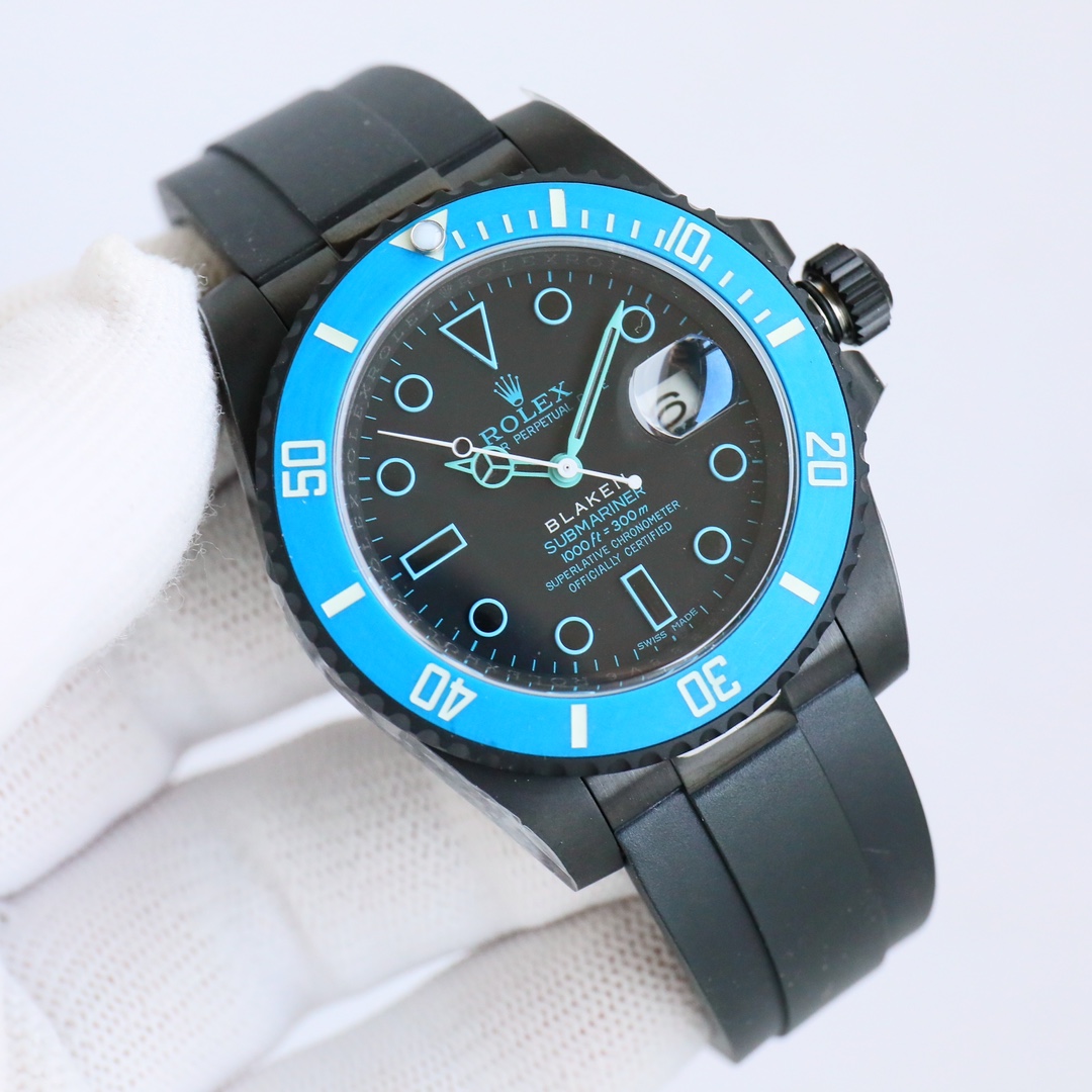 Rolex blaken Submariner Modified black blue
