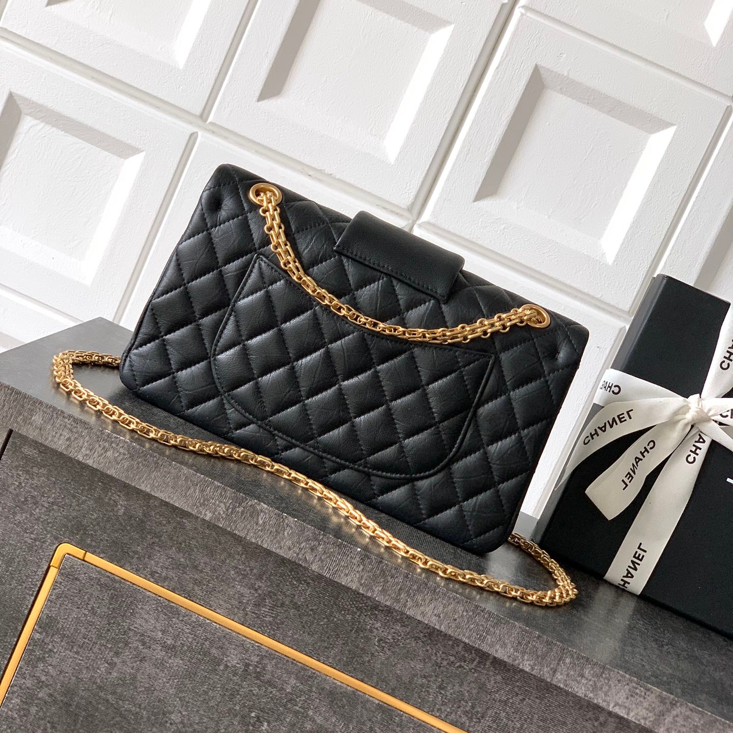 Chanel CF Limited release Moscow badge 2.55  chain bag Black