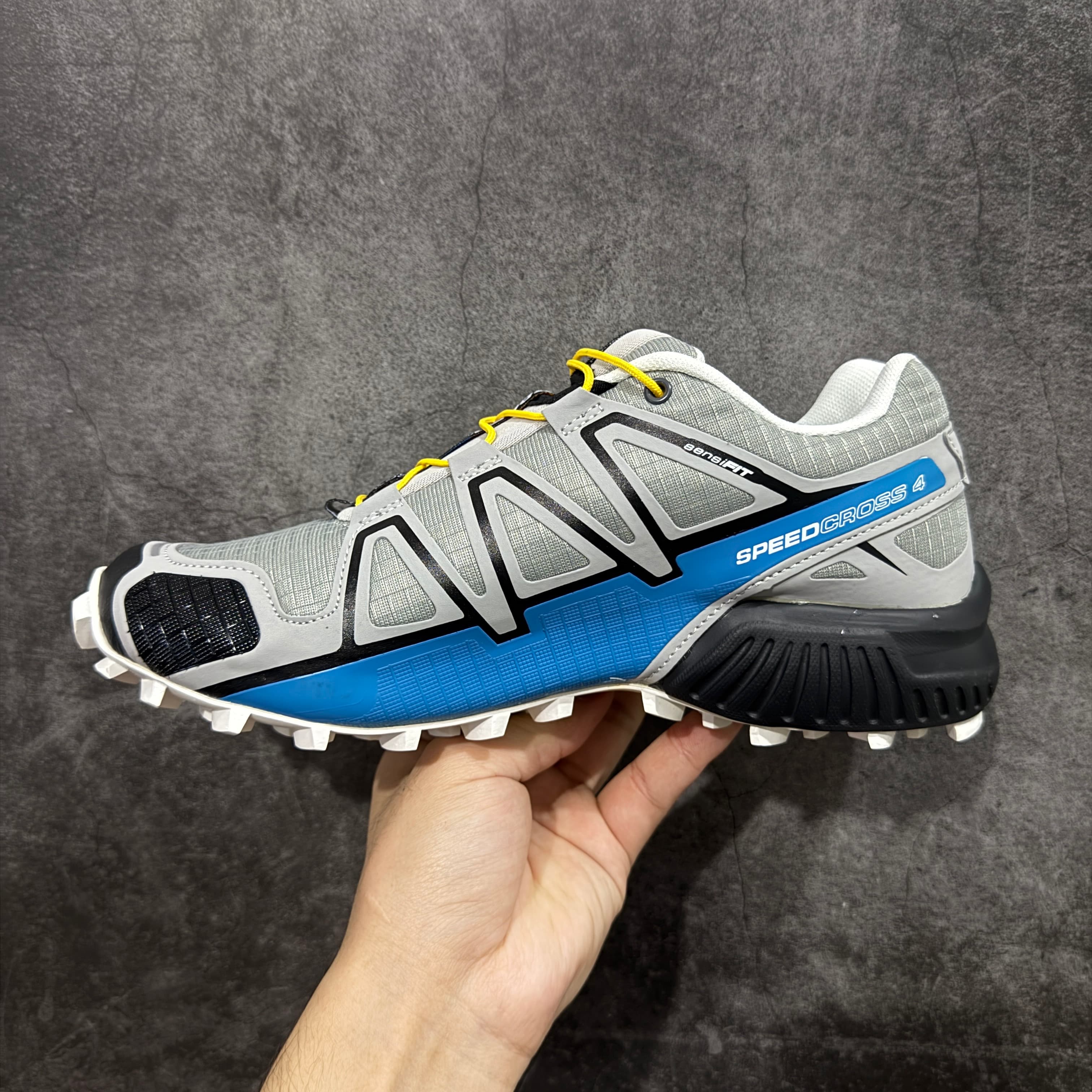 Salomon Speed Cross 4 Fabric leather sports shoes grey