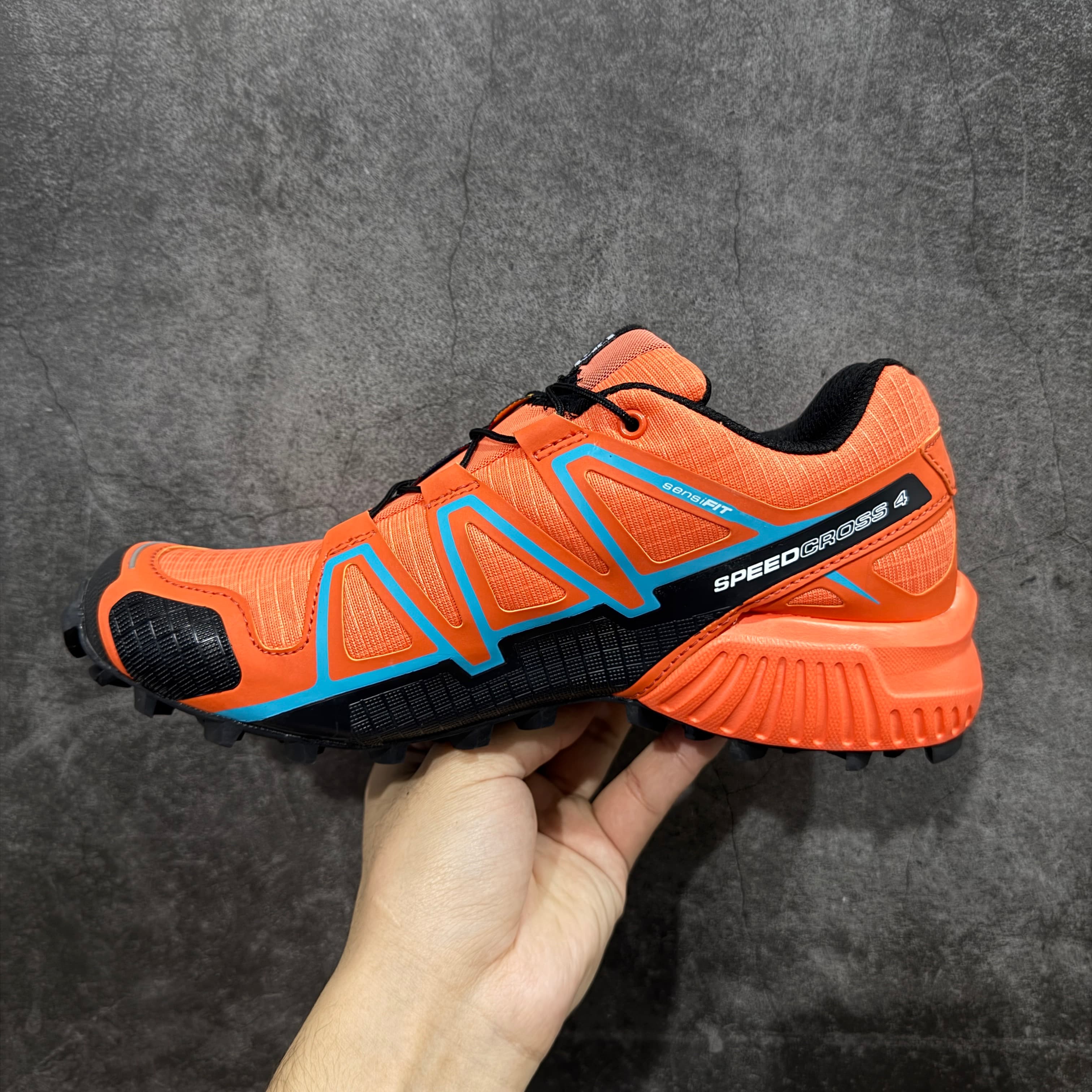 Salomon Speed Cross 4 Fabric leather sports shoes orange