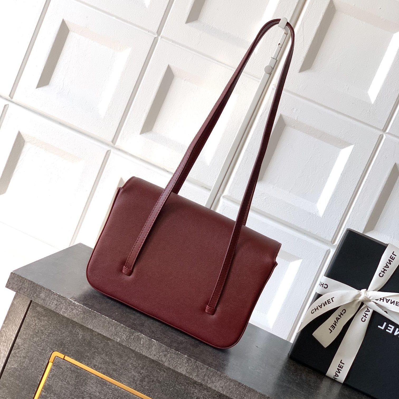 Chanel 26C  Early Spring Collection flap bag Wine Red