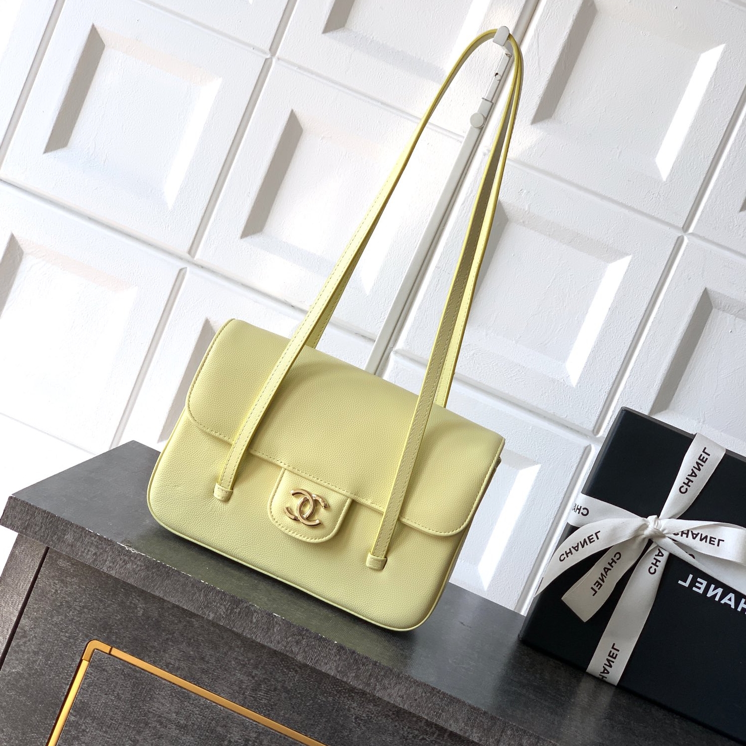 Chanel 26C Early Spring Collection flap bag Yellow
