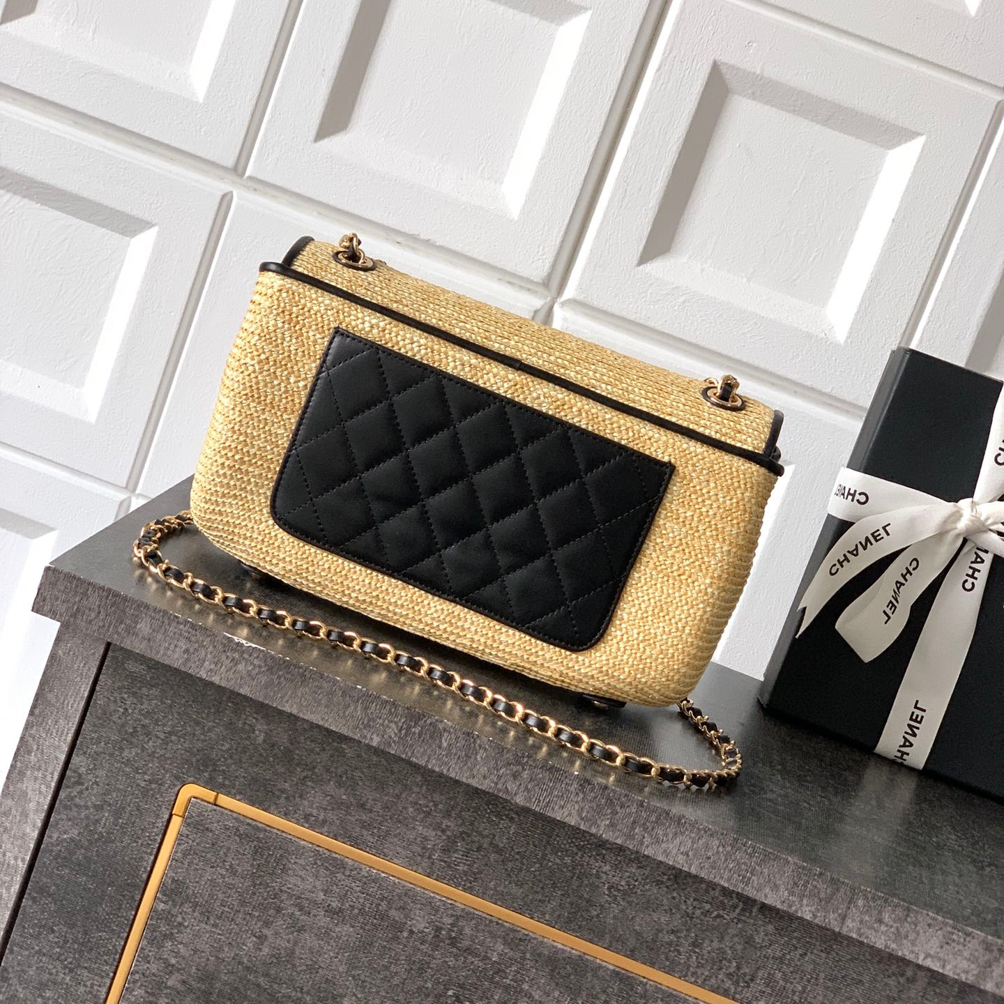 Chanel 26C flag bag Beige Large