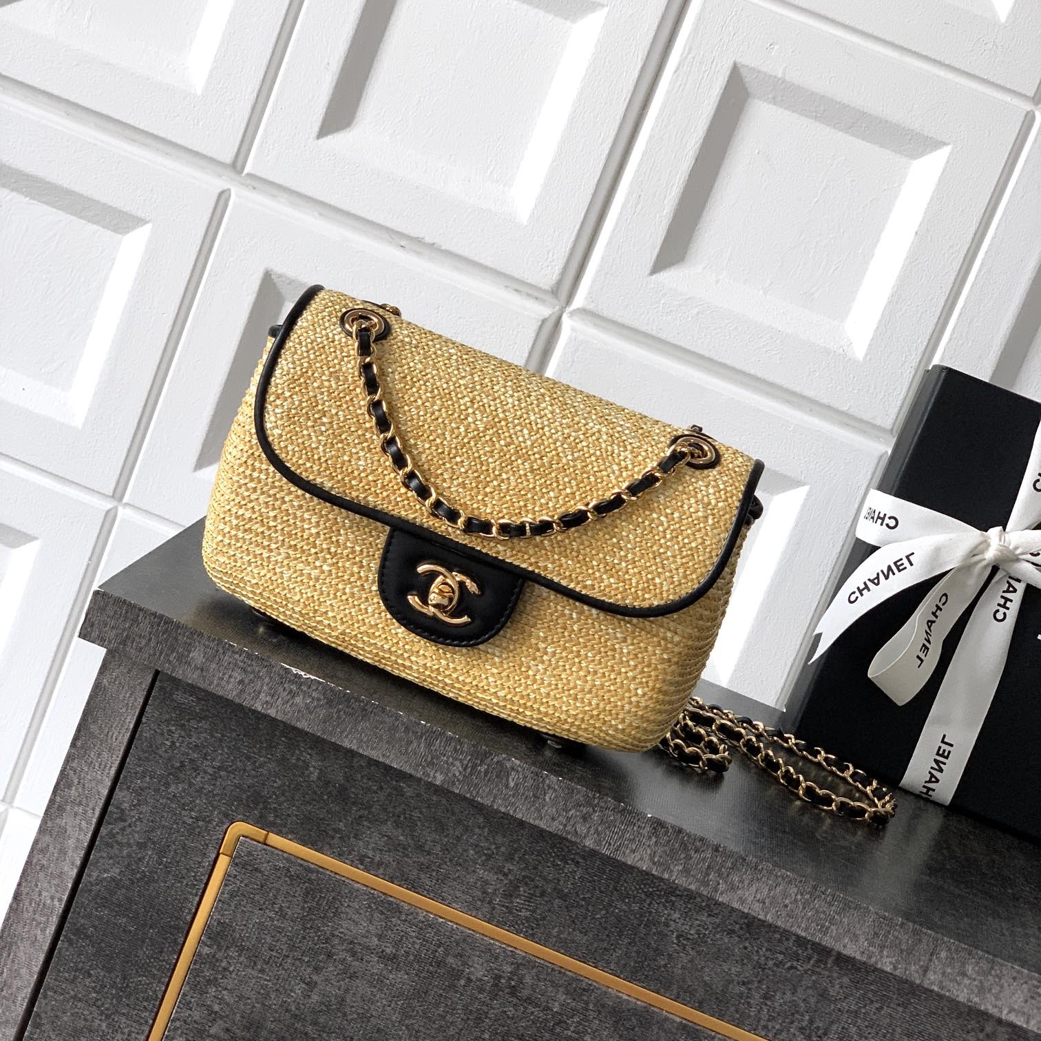 Chanel 26C flag bag Beige Small