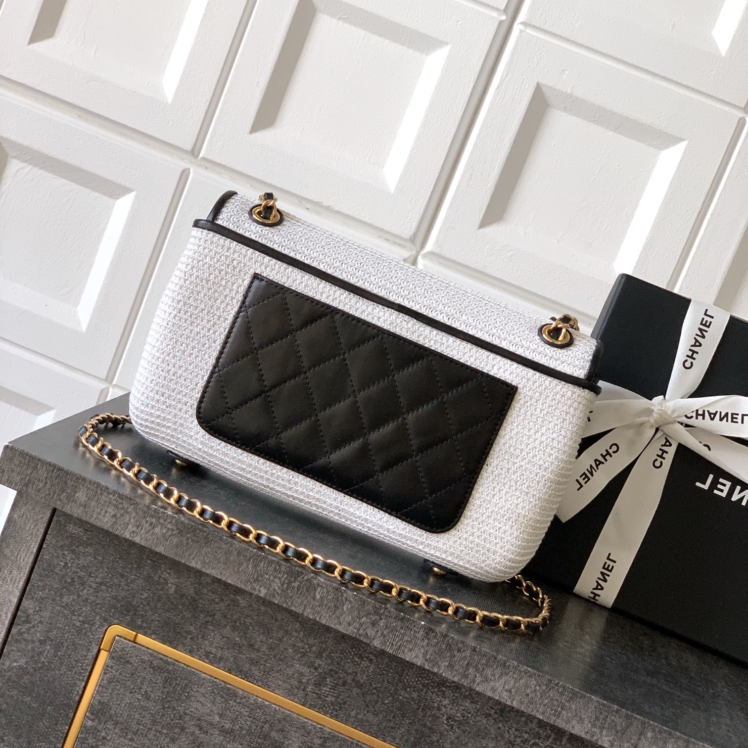 Chanel 26C flag bag Grey Large