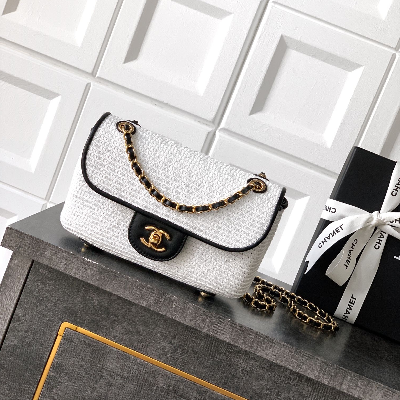 Chanel 26C flag bag Grey Small