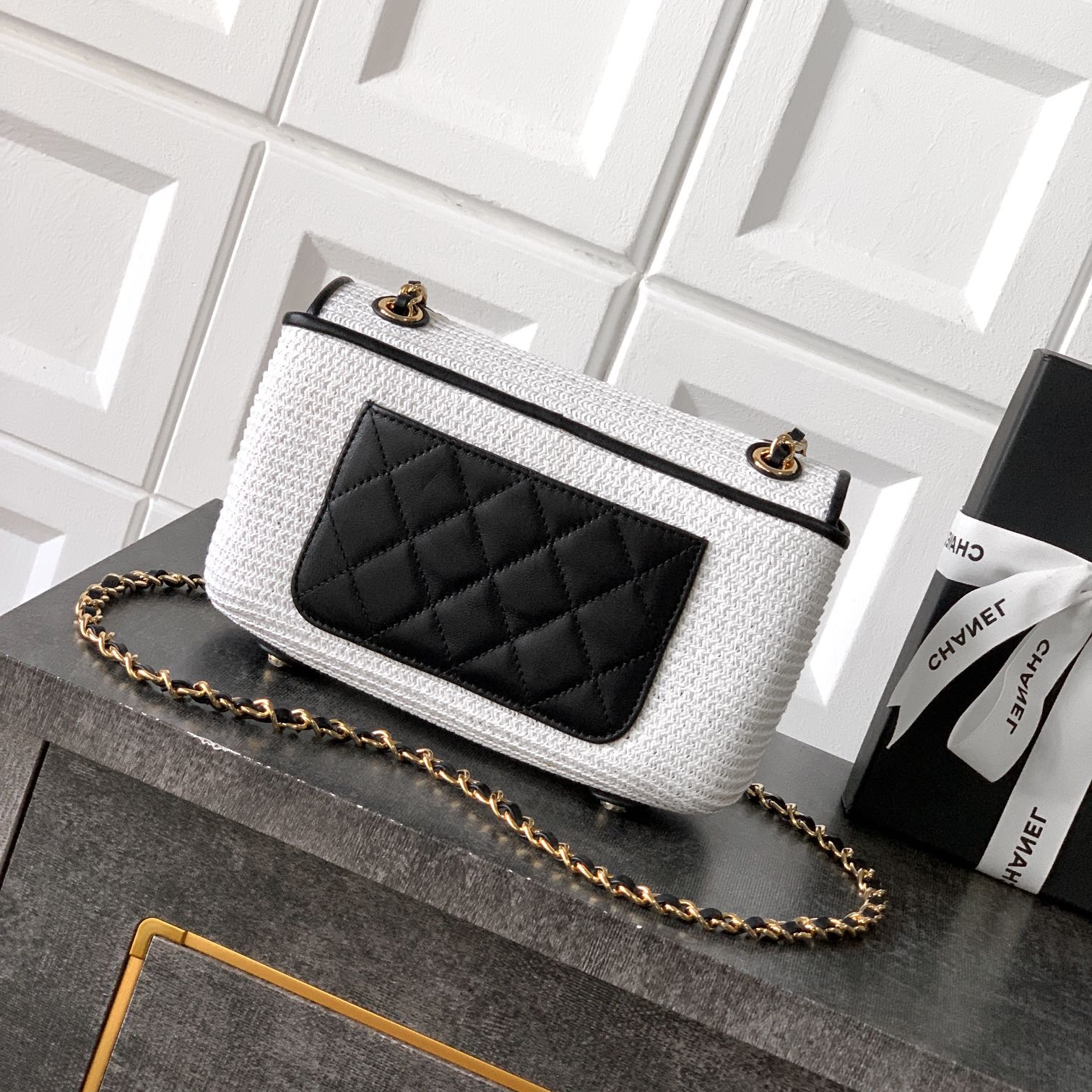 Chanel 26C flag bag Grey Small