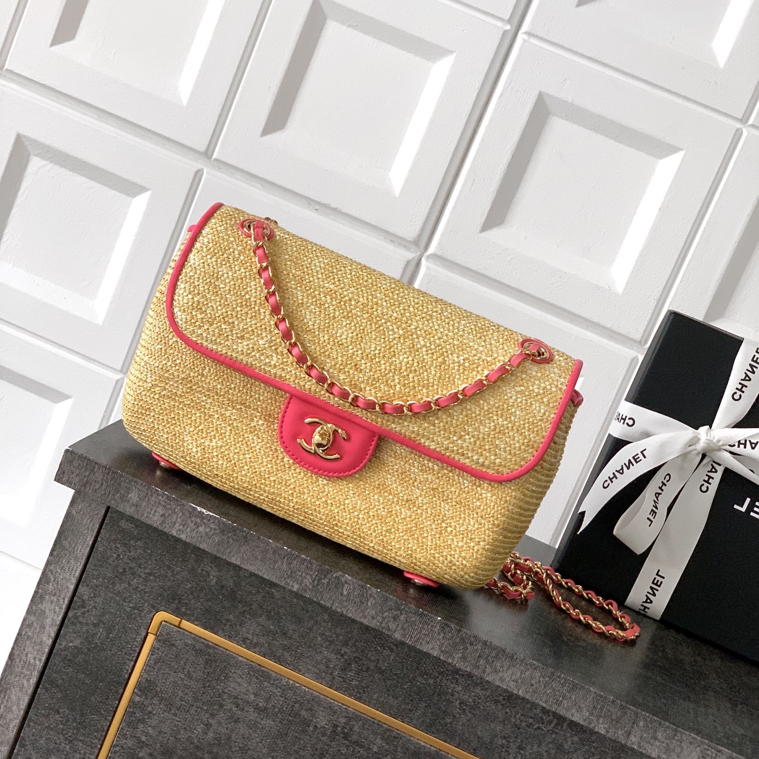 Chanel 26C flag bag Pink Large