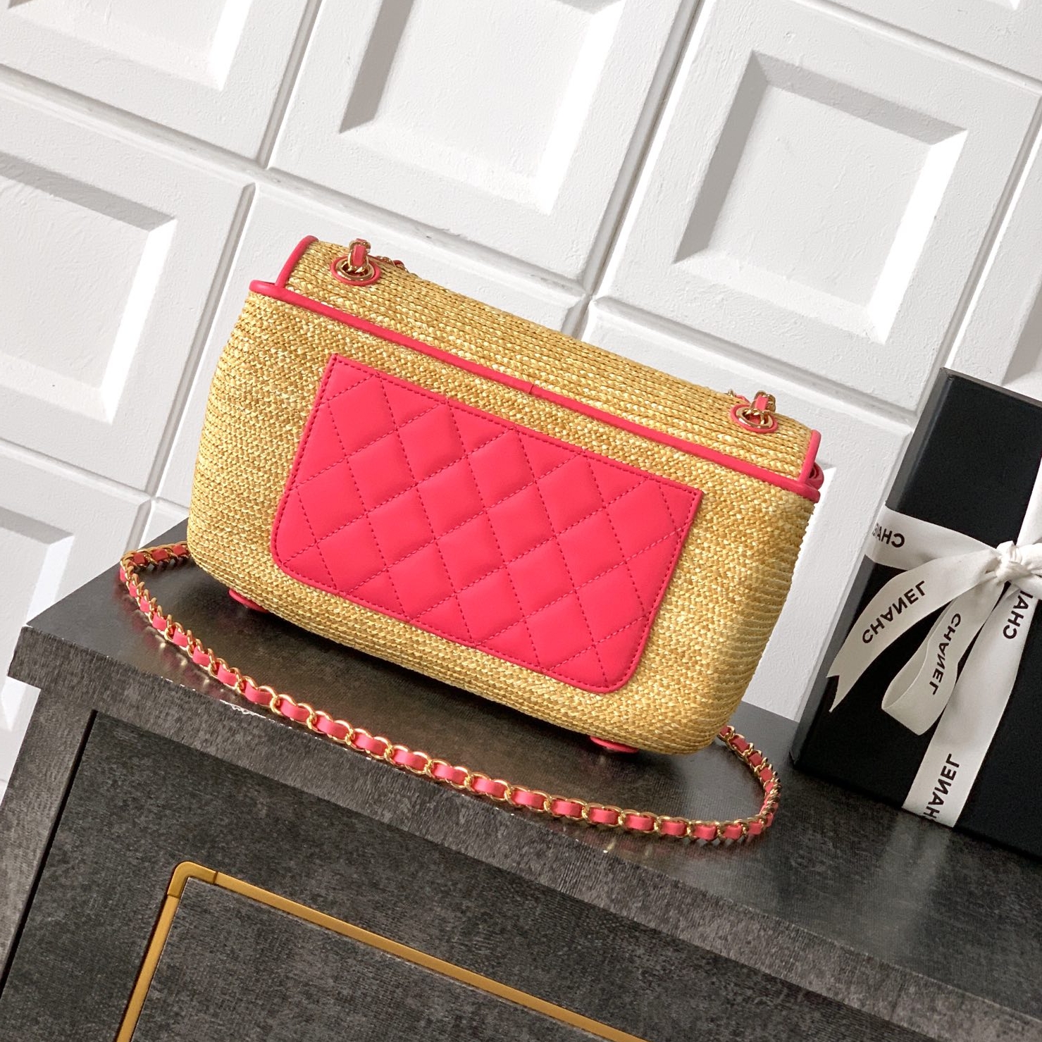Chanel 26C flag bag Pink Large