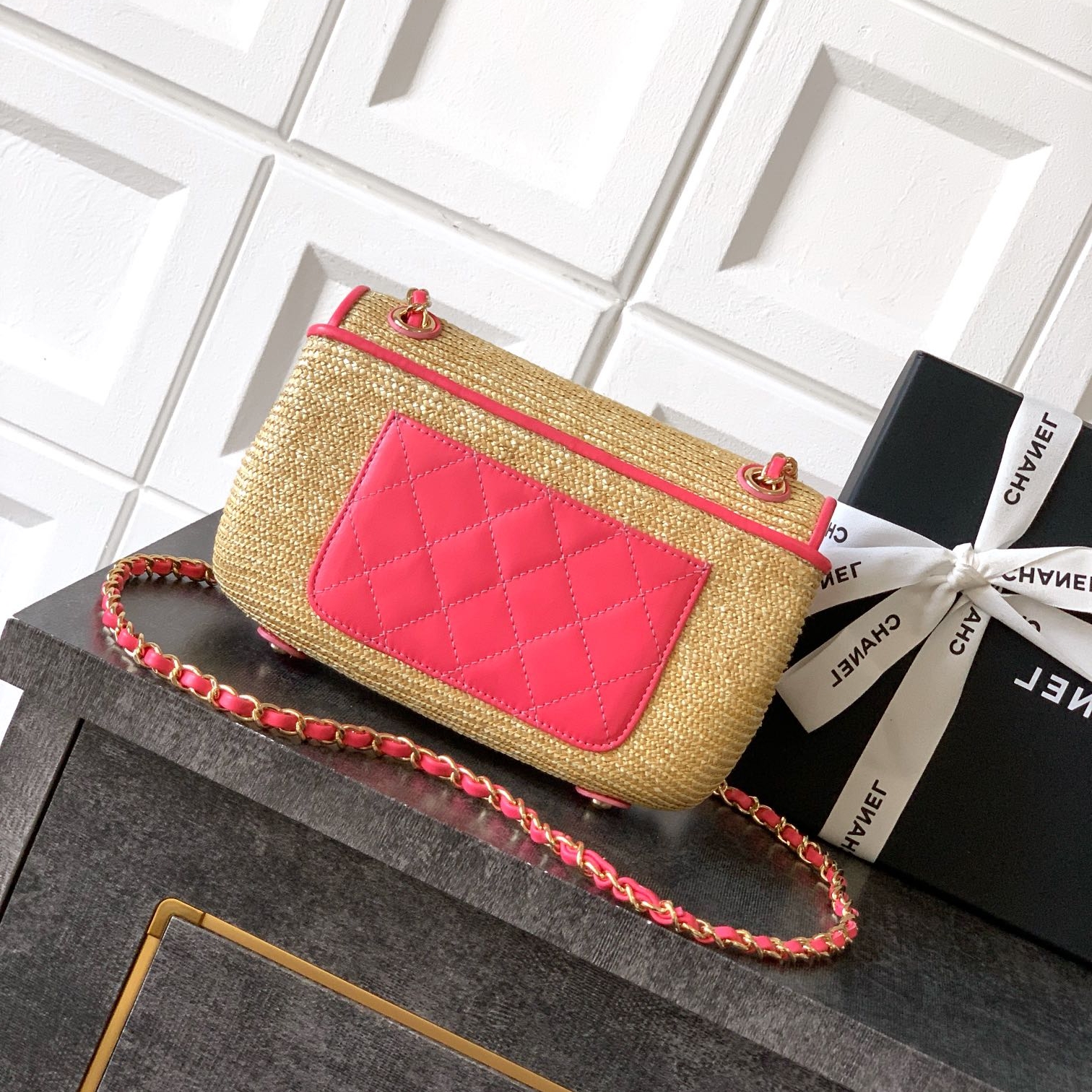 Chanel 26C flag bag Pink Small