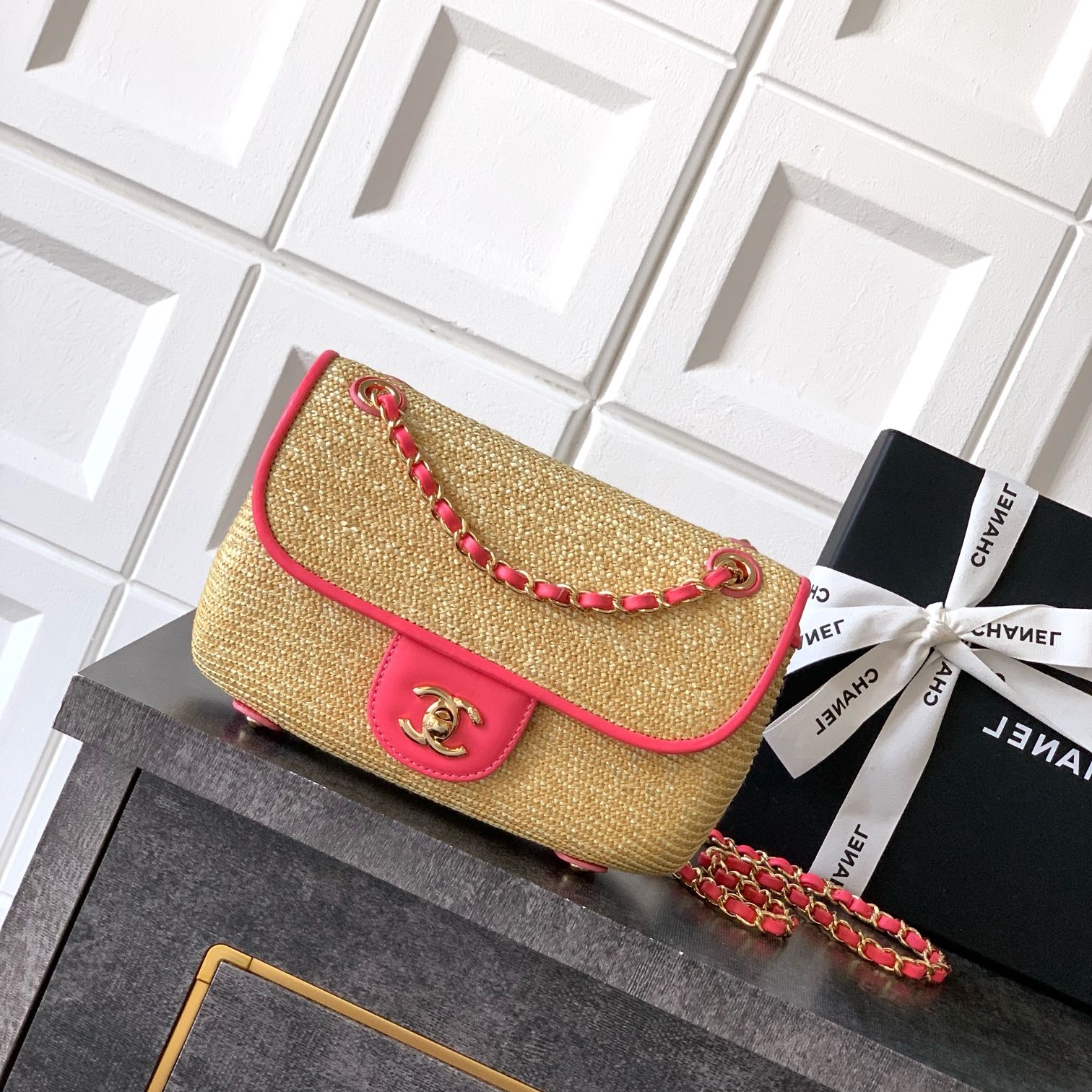 Chanel 26C flag bag Pink Small