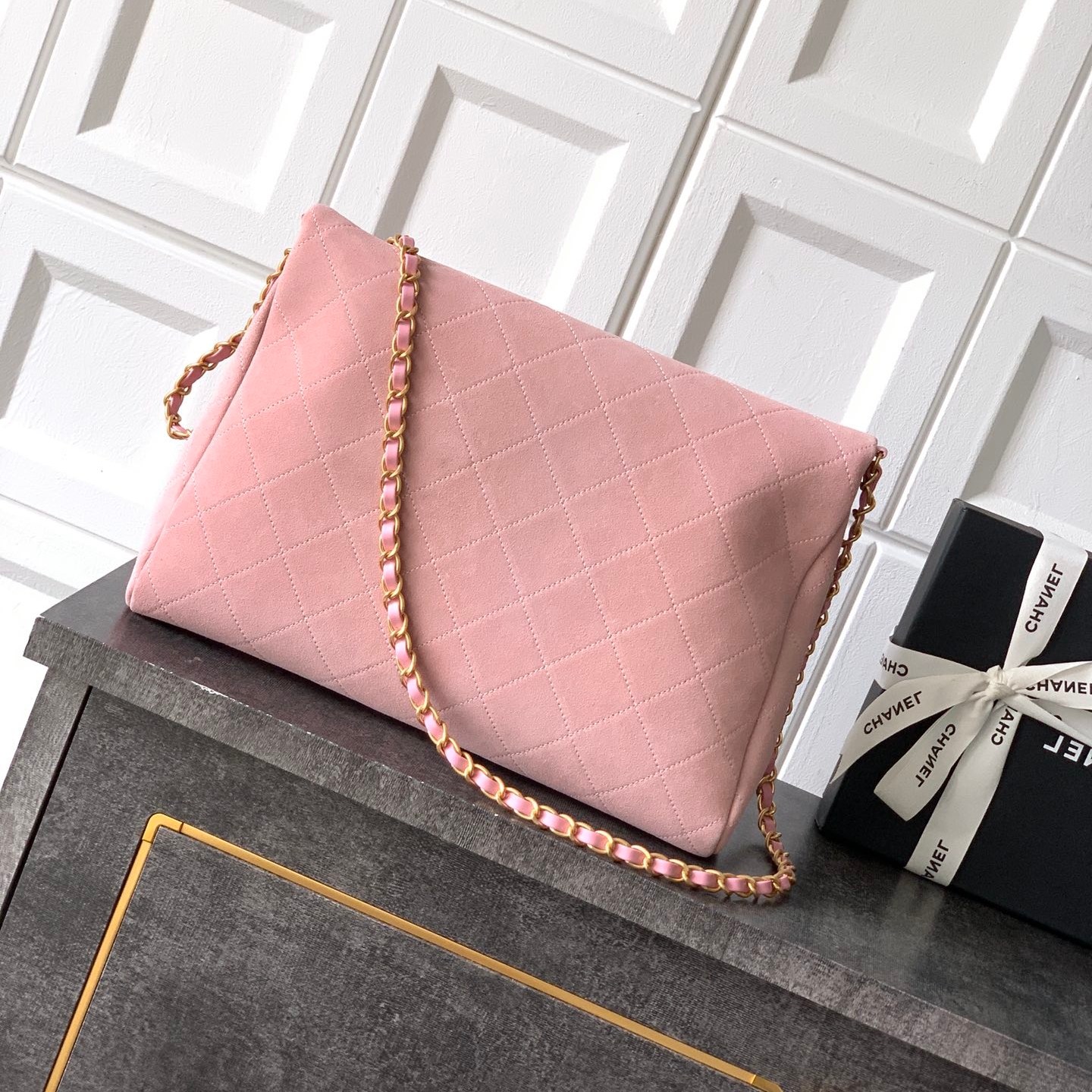 Chanel 26C shopping handbag Pink Large