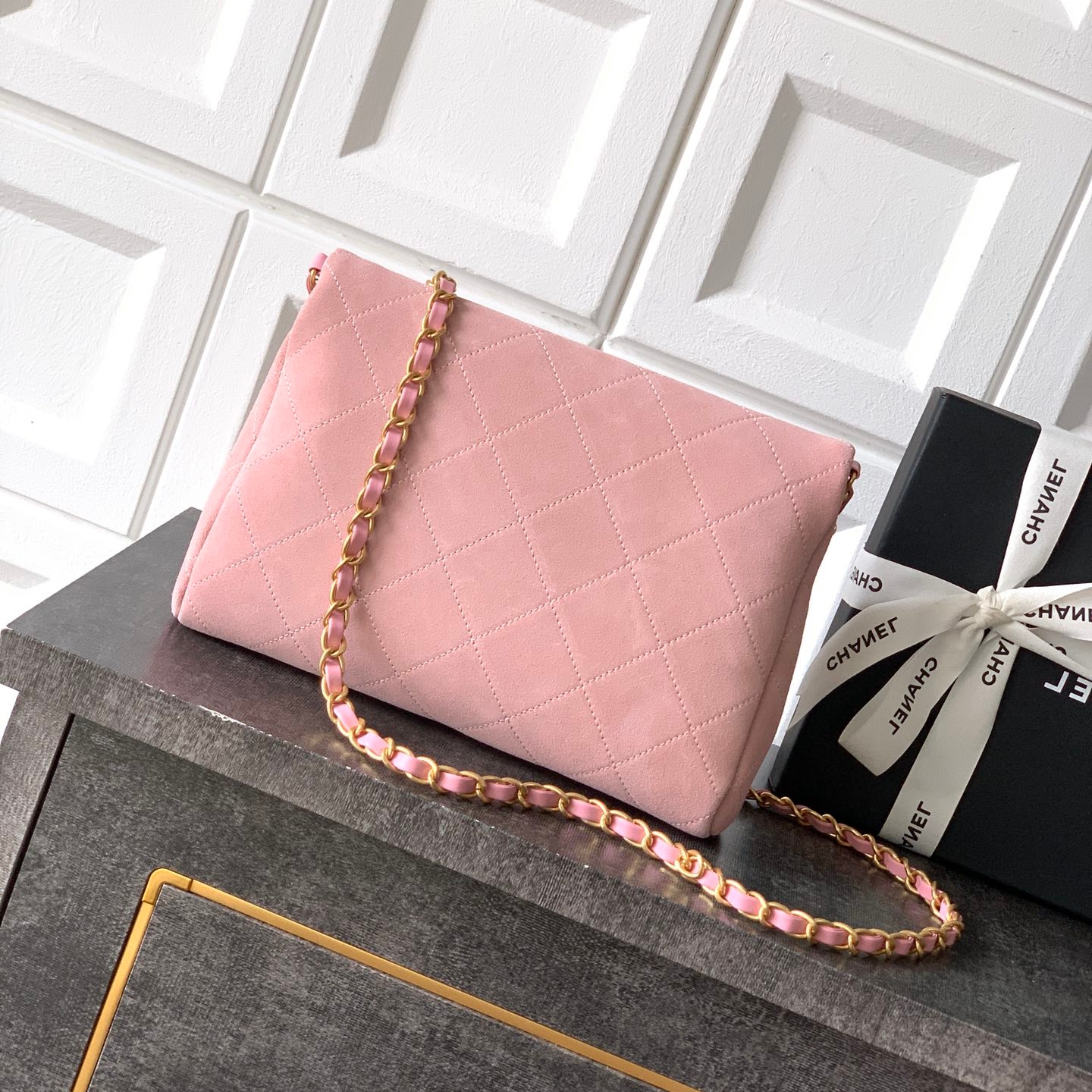 Chanel 26C shopping handbag Pink Mini