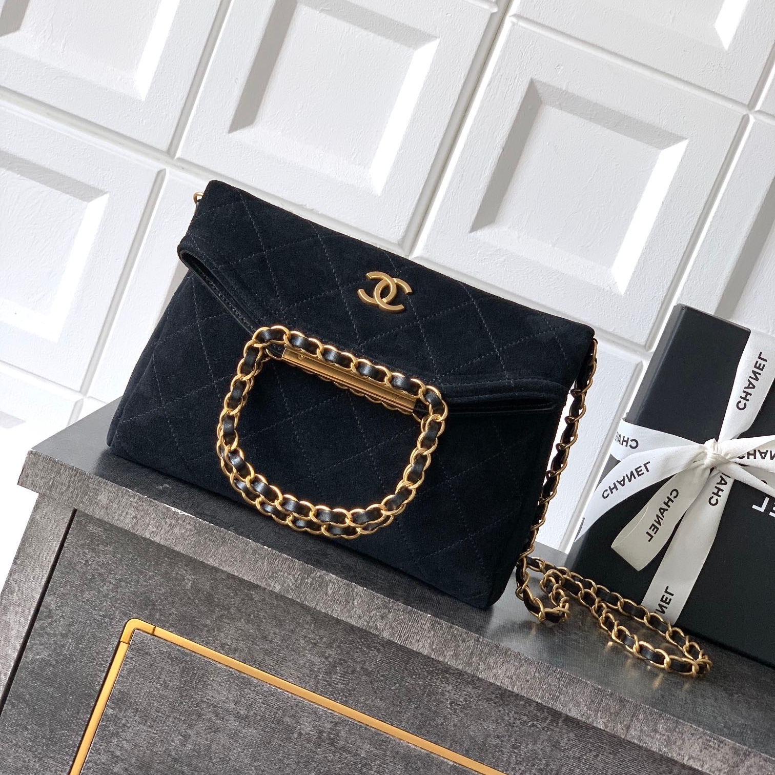 Chanel 26C shopping handbag Black Mini