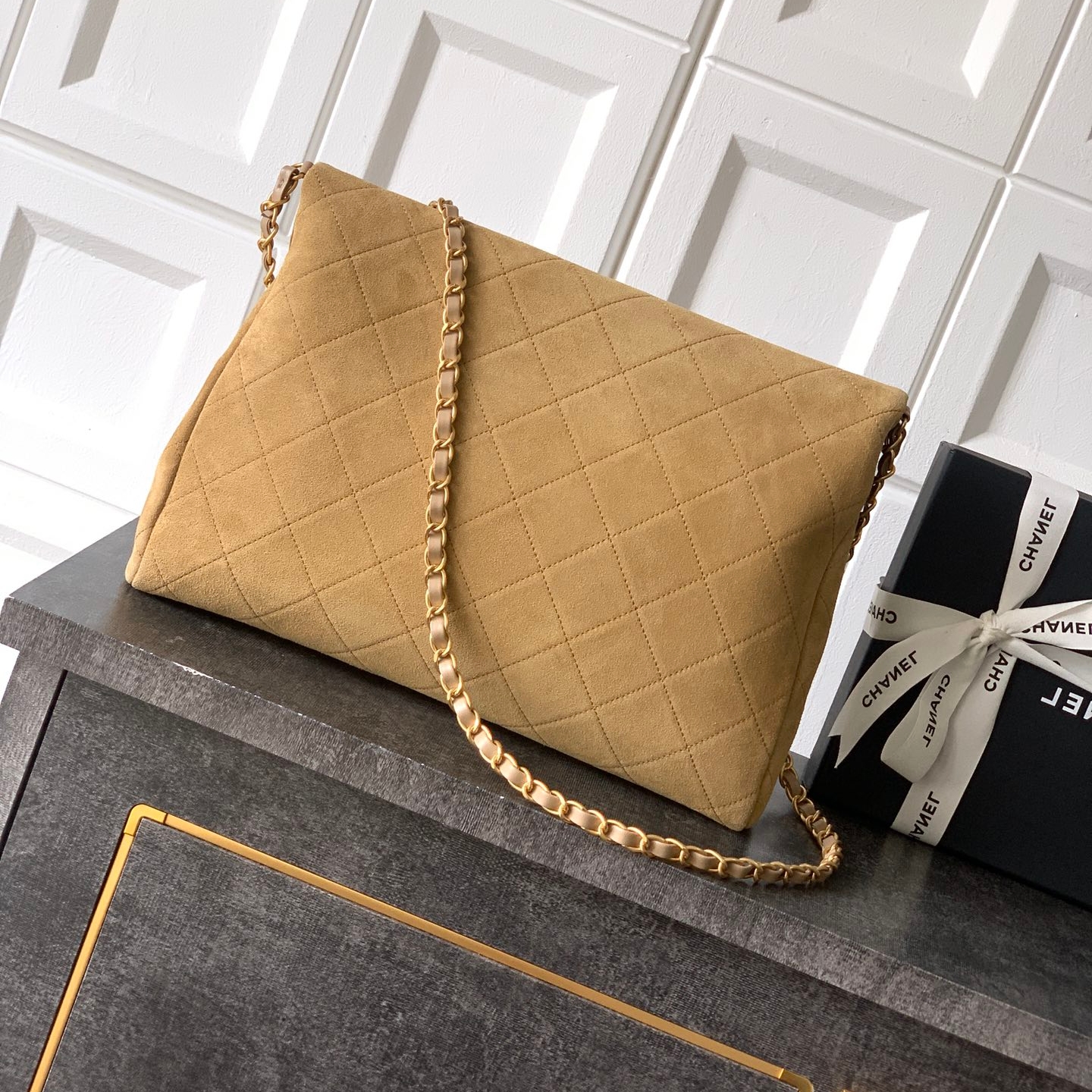 Chanel 26C shopping handbag Brown Large