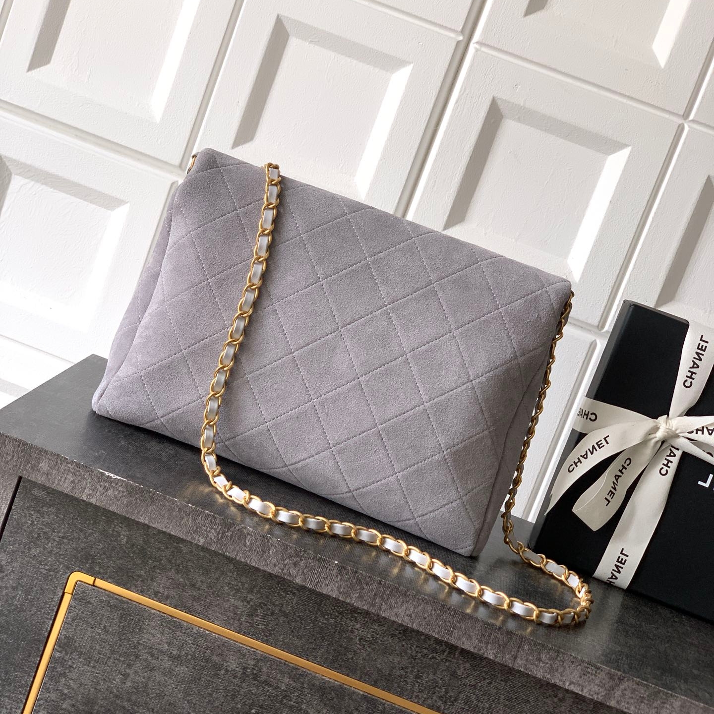 Chanel 26C shopping handbag Grey Small