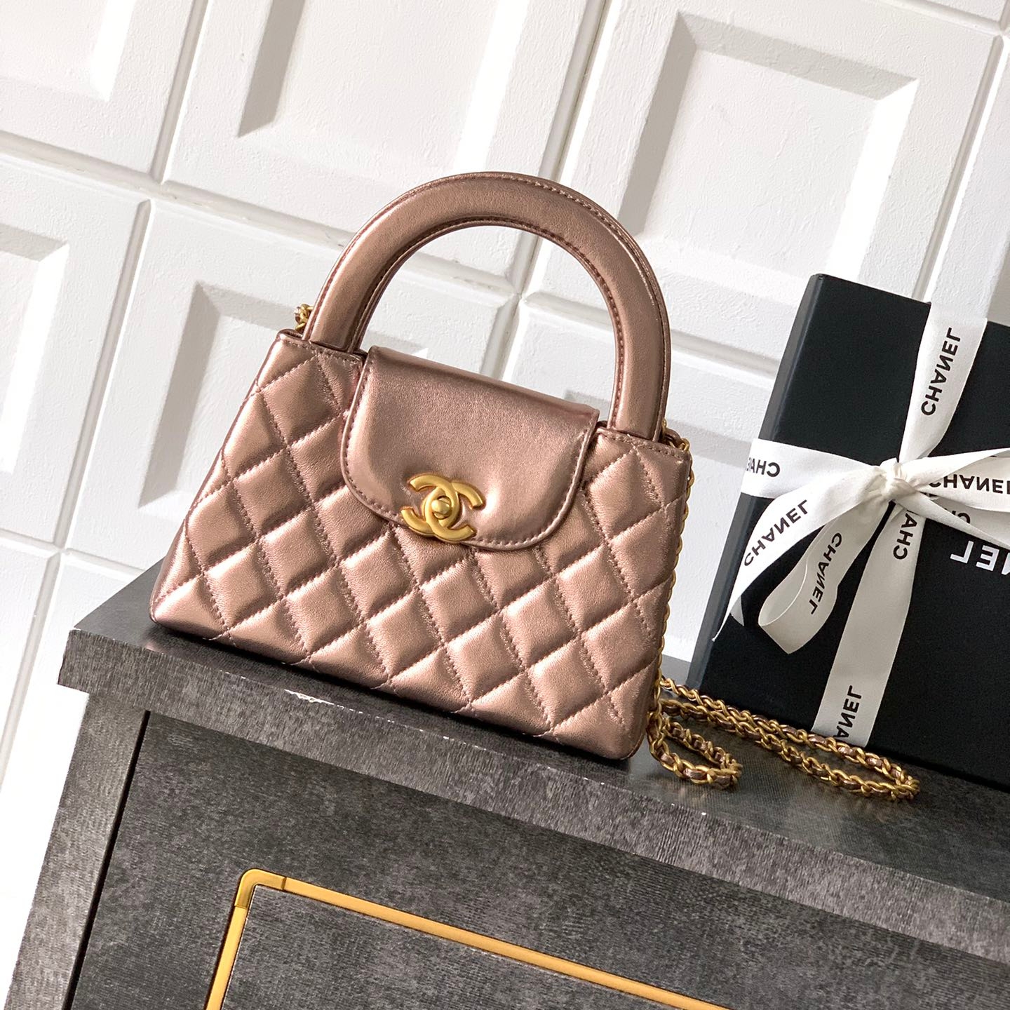 Chanel 25A Kelly samll shopping bag Rose Gold