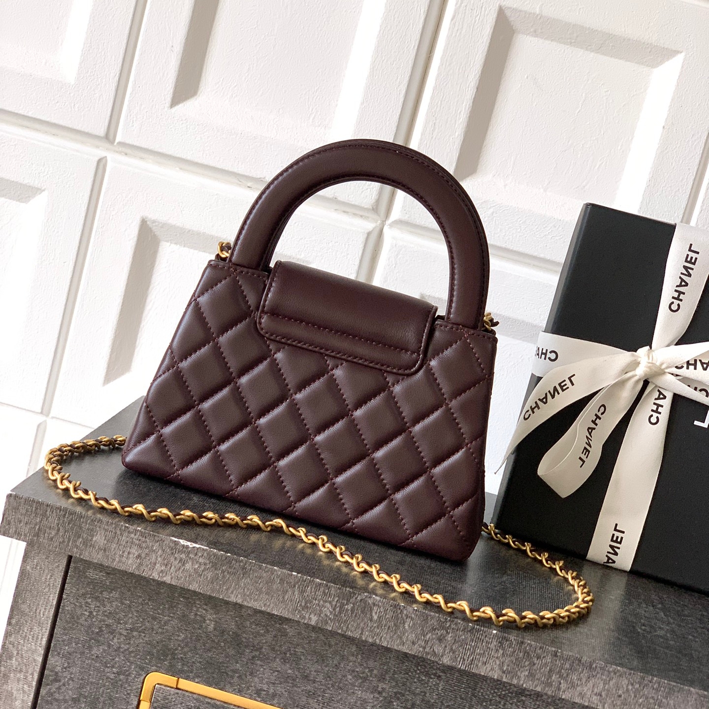 Chanel 25A Kelly samll shopping bag Brown