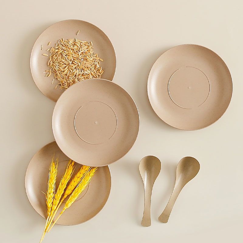【20 Sets】Eco-Friendly Disposable Tableware Set - 100% Compostable Plates, Bowls, Forks, Knives, Spoons | Biodegradable Party Supplies for Wedding, Birthday, Picnic 