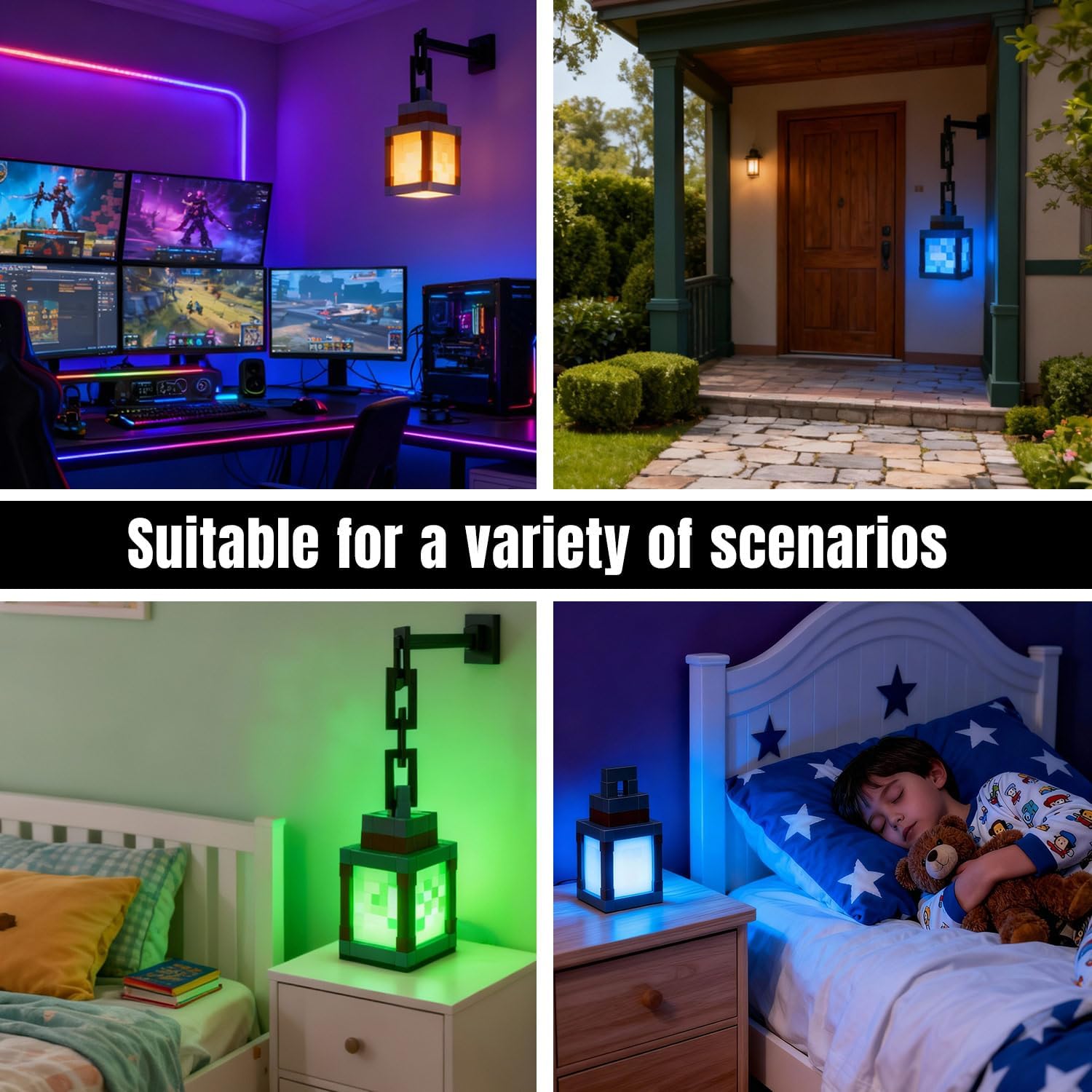 16 Color Changing Mood Light: USB Rechargeable Pixel Lantern Night Light with Remote, Perfect for Bedroom Ambiance & Decor