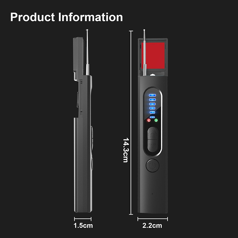 Anti-eavesdropping, anti-tracking, and anti-spy camera detection device, signal camera, car positioning scanning detector, detector