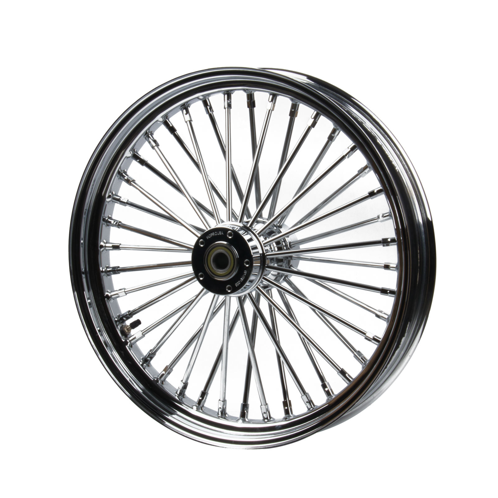 Motorcycle Front Fat Spoke Wheel 21x3.25 Tubeless Mirror Chrome 40 Spokes Wheel for 14-26 Touring