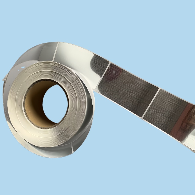 Die-cut brushed sticker