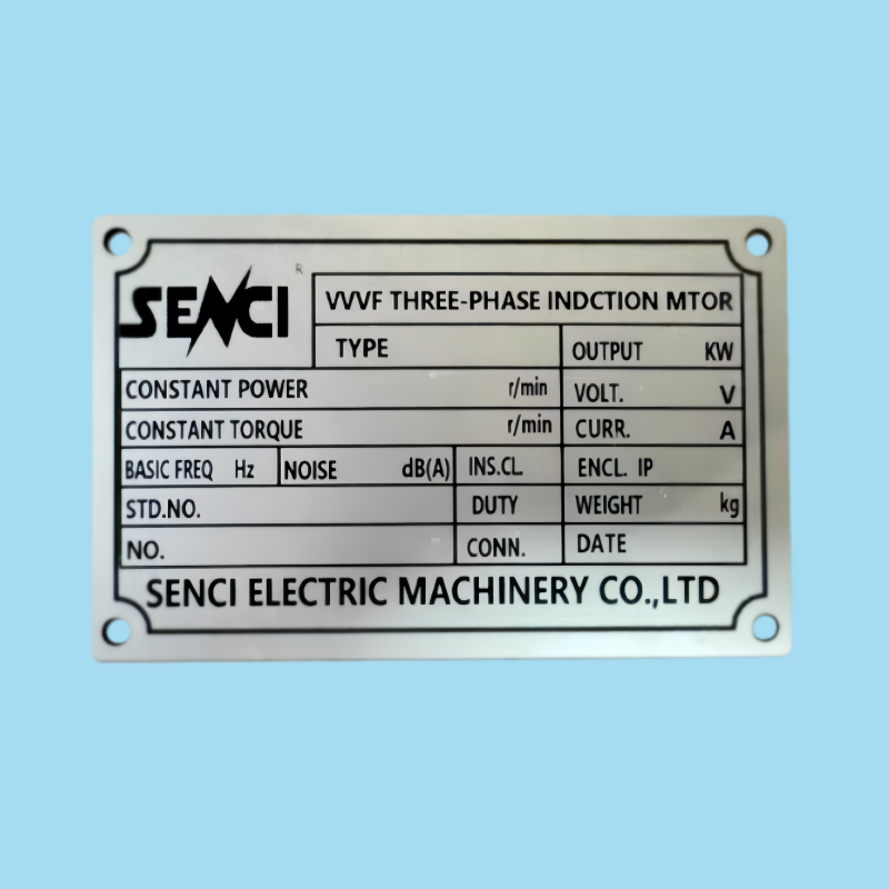 ABS Silver Nameplate