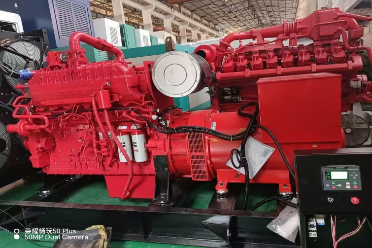 Cummins Engine 400KW CNG Generator Start Test All Copper DALIFPOWER Alternator Smartgen Controller 500KVA Super Silent Type CNG Generator Set