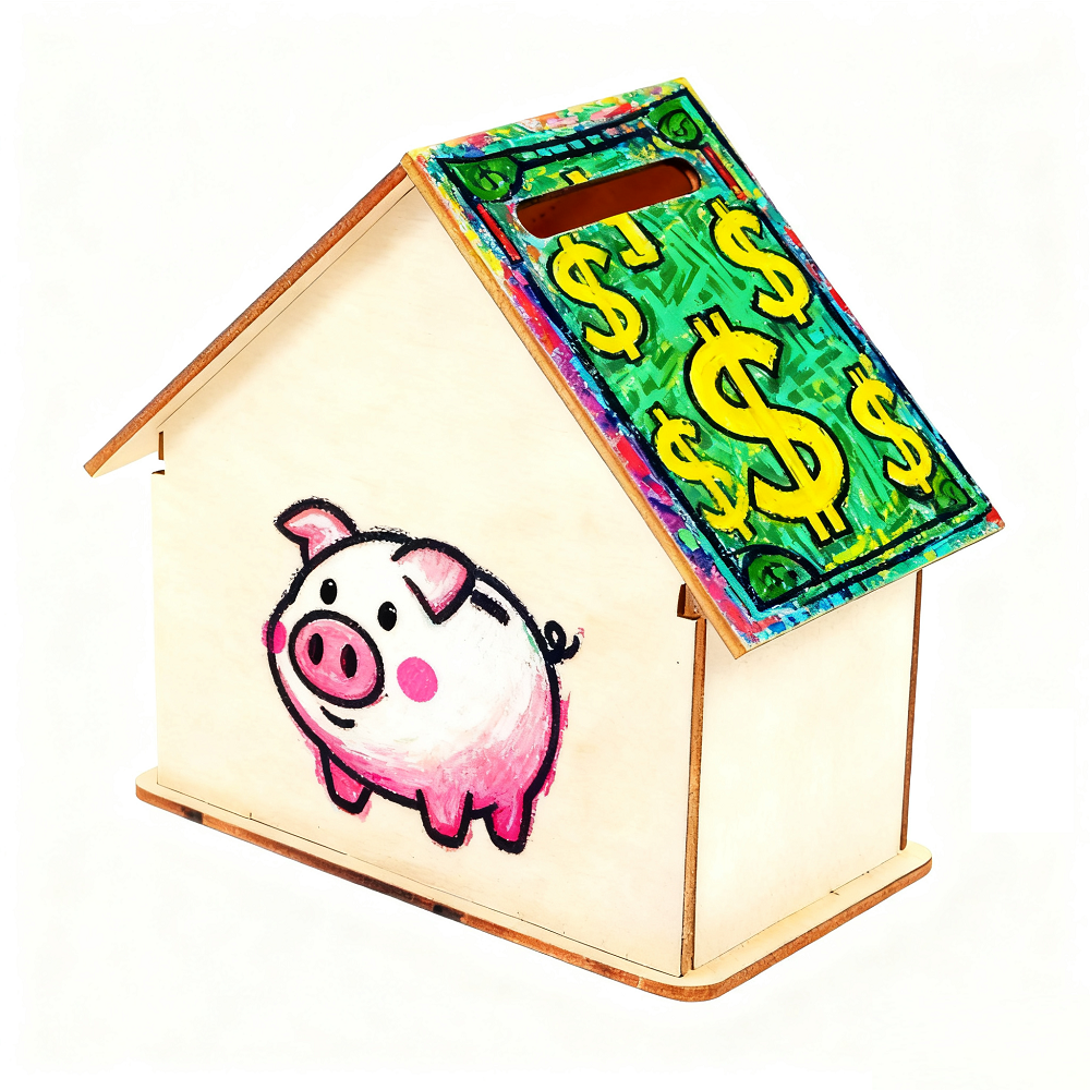 Unfinished Diy Piggy Banks - Shaped Coin Bank Change