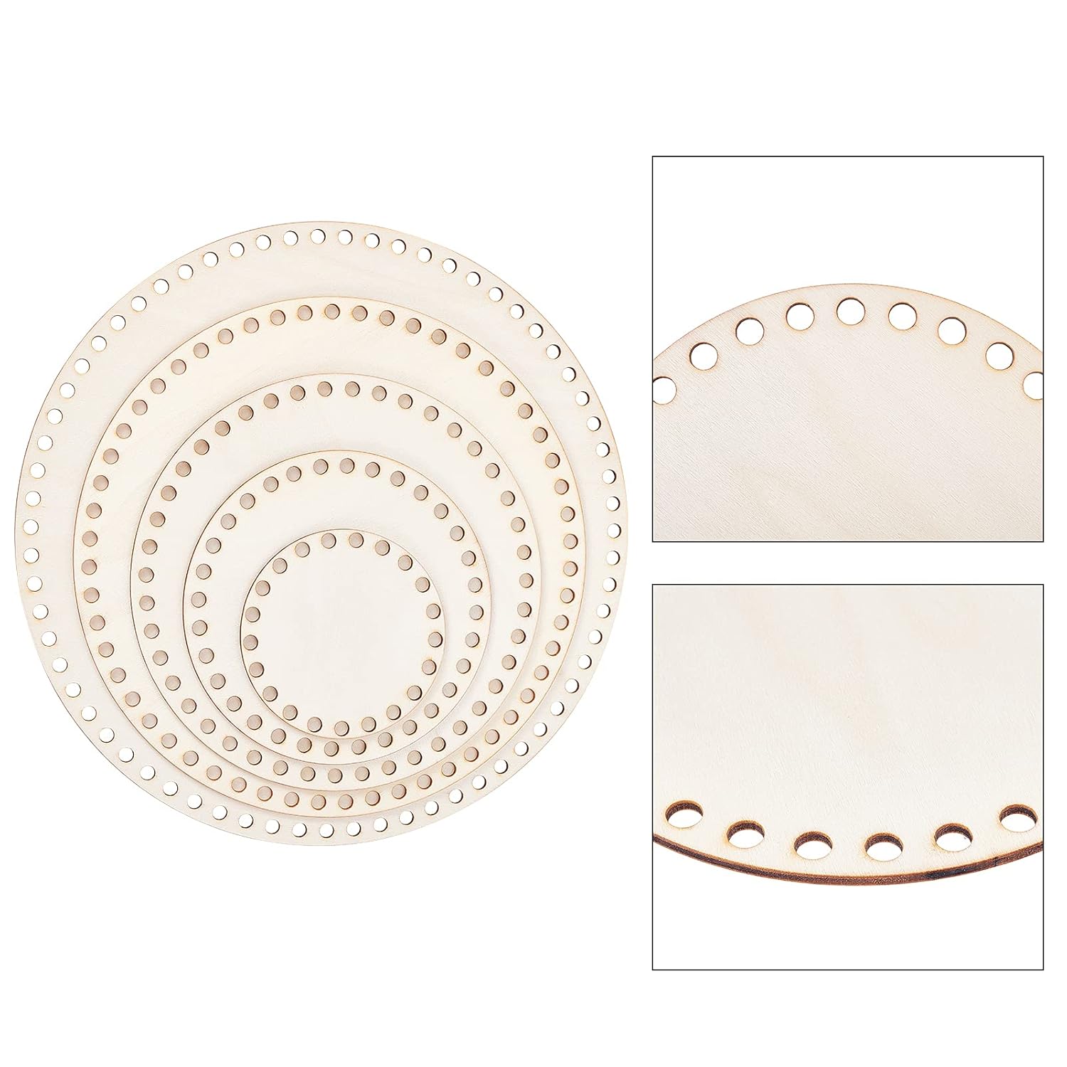 Blank Crochet Basket Wood Basket Bottom for Yarn Basket Beginner Knitting