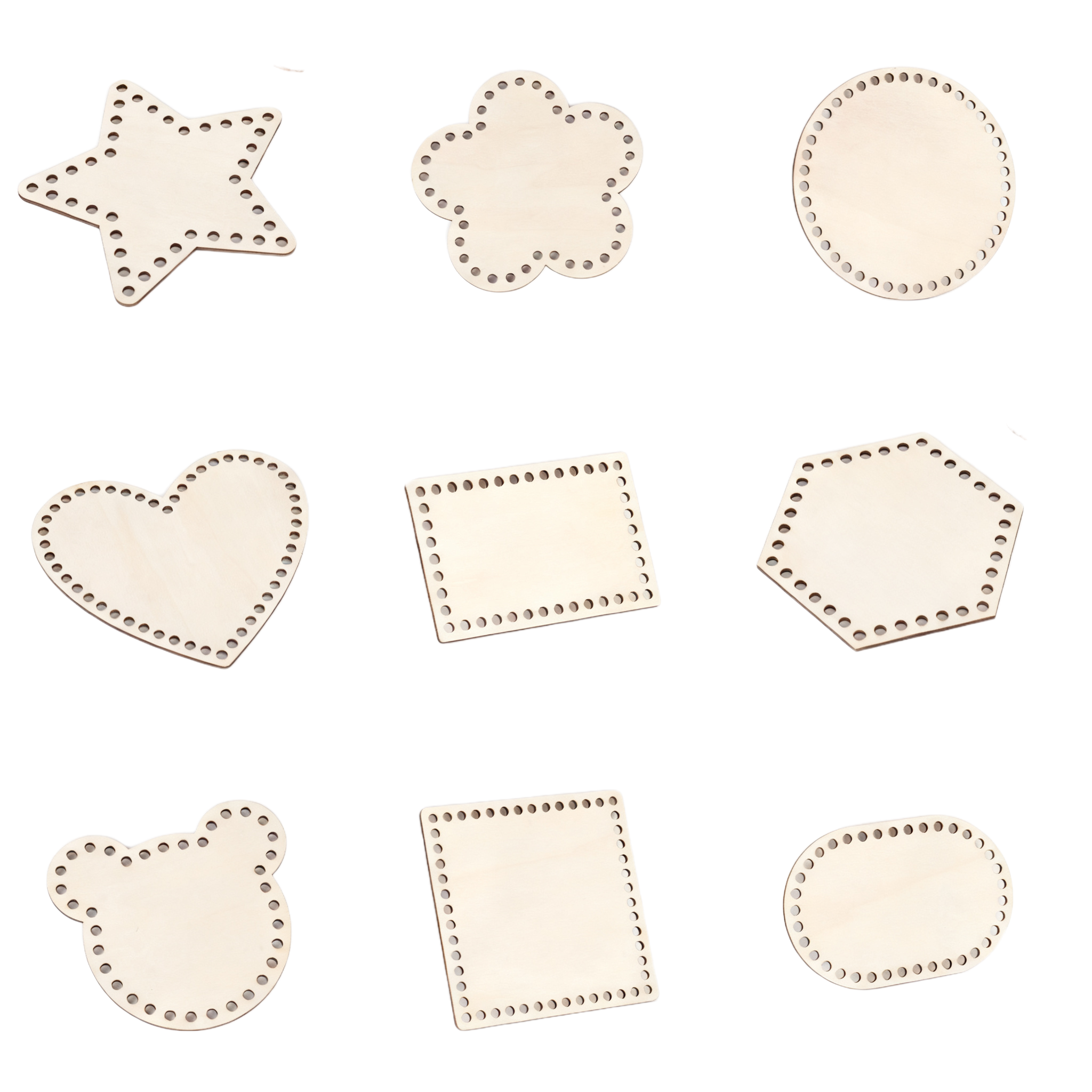 Wooden Hollow Bag Base DIY Knitting Aid