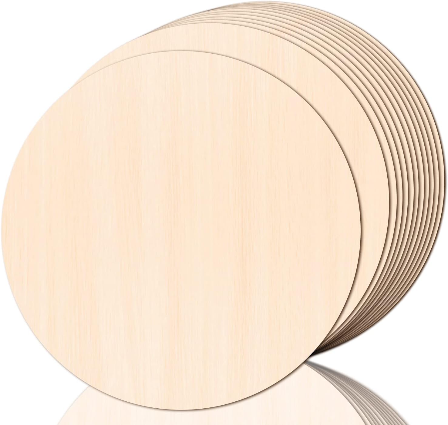 12PACK Wood Rounds for Crafts, 12 Inch Unfinished Wood Circles Discs for Door Hanger Sign Blank, Particle Board for Wreath Boards Crafts Painting and Christmas Halloween Decoration