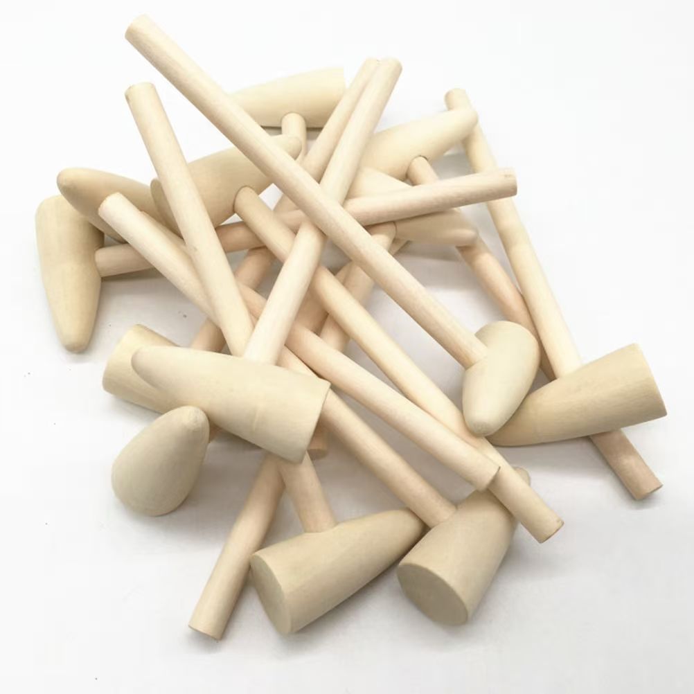 20Pcs Mini Wooden Hammers for Creative DIY Pounding Small Wooden Mallets for Role Play Fine Motor Skills Development for children