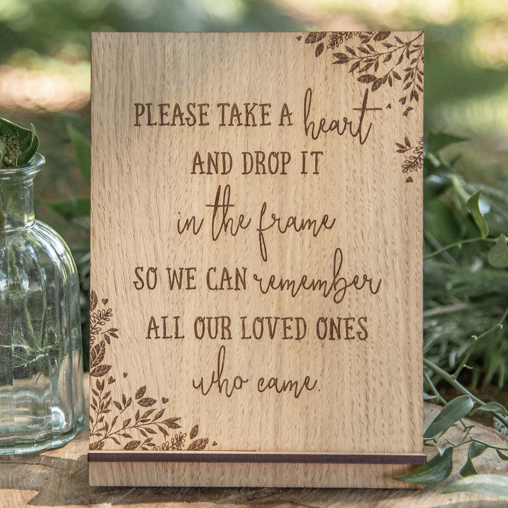 Guest Book Sign for Wedding Gift Table Signs - Please Sign guestbook - Standard A5 Size Code
