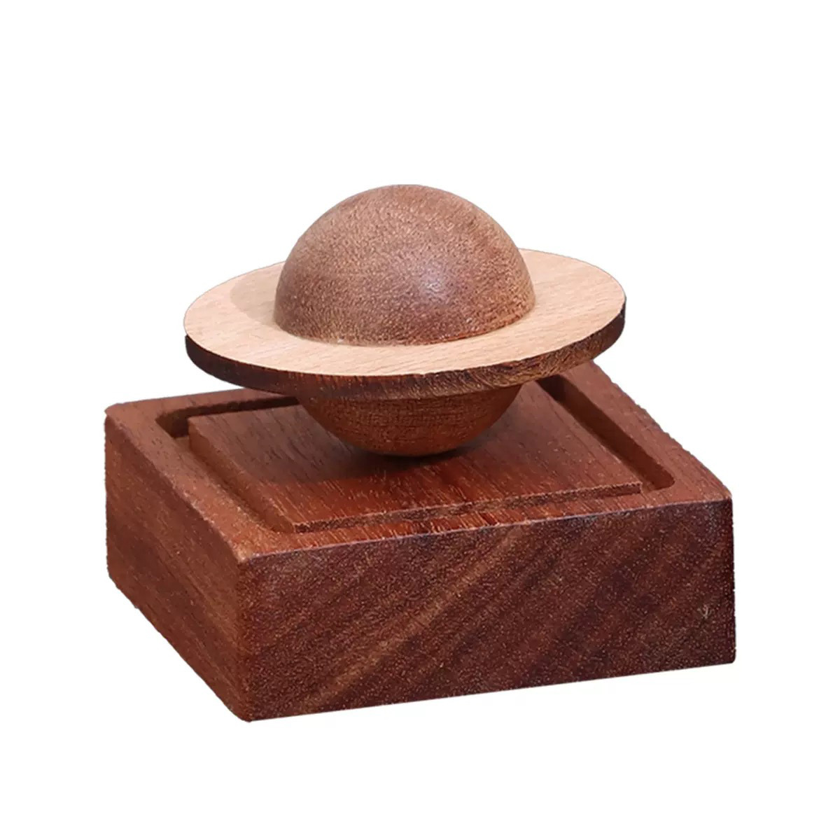 Planet Wooden Essential Oil Diffuser - Walnut Aroma Therapy for Home, Office, Car, Yoga Hall and SPA - Passive Diffuser for Desk Table Decor