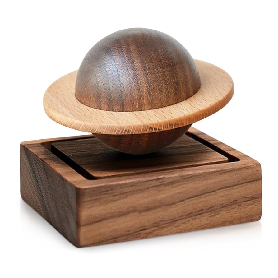 Planet Wooden Essential Oil Diffuser - Walnut Aroma Therapy for Home, Office, Car, Yoga Hall and SPA - Passive Diffuser for Desk Table Decor