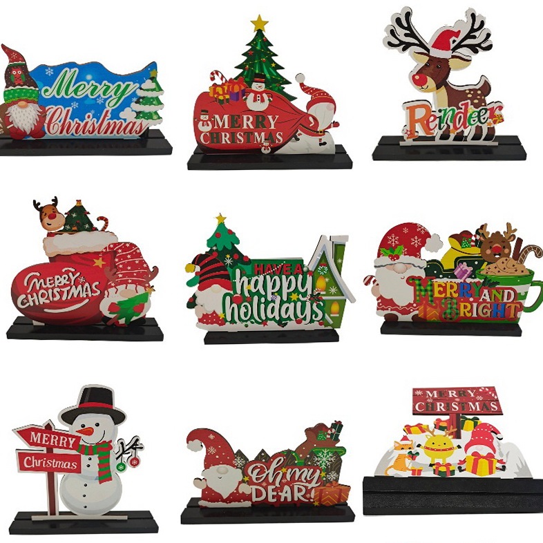 Christmas Plywood Table Decor