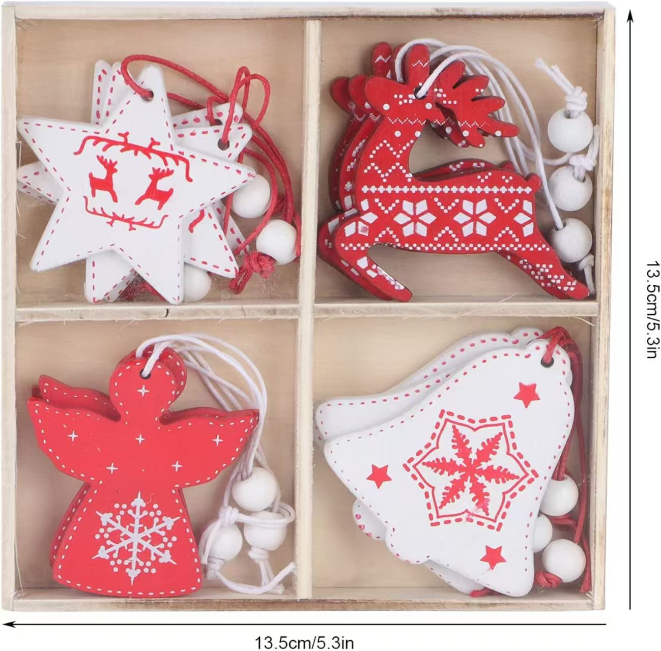 12pcs Christmas Tree Hanging Ornaments, Festive Small Decorations, Xmas Pend Set for Home Party, Holiday Season.