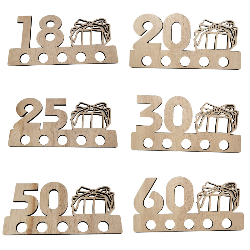 1pc, Wooden Cash Holder Birthday Money Holder Wooden Birthday Money Holder For 18th-70th Celebrations Cash Wallet For Birthday